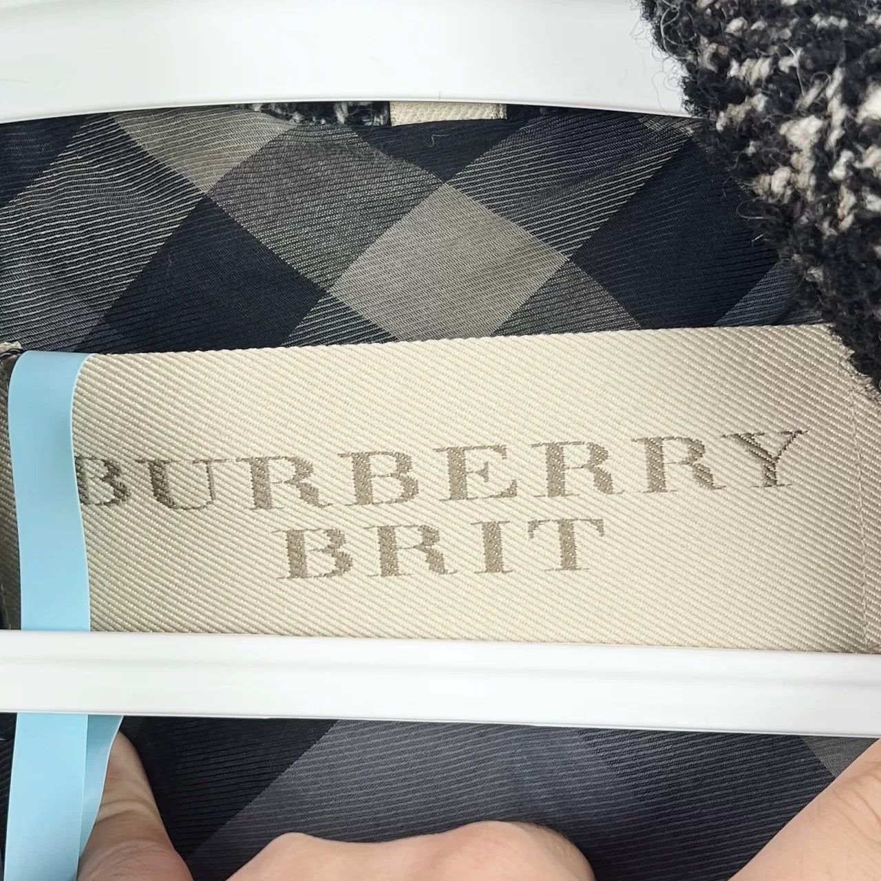 Burberry Burberry Black White Tweed Coat Size US XXS / EU 40 - 3 Thumbnail
