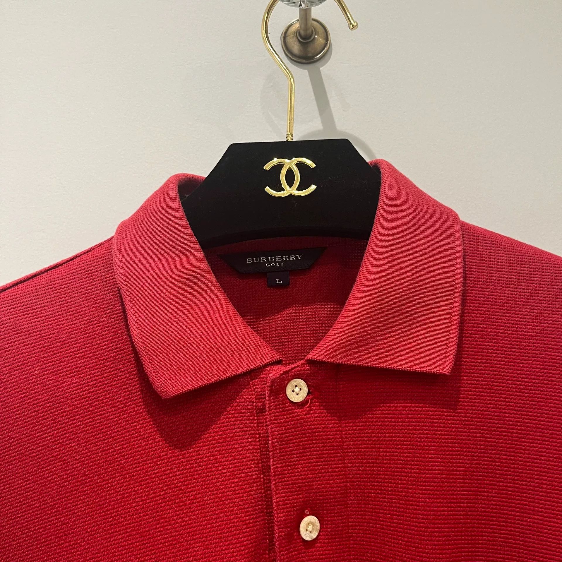 Burberry Burberry Red Golf Polo Shirt L Size US L / EU 52-54 / 3 - 3 Thumbnail