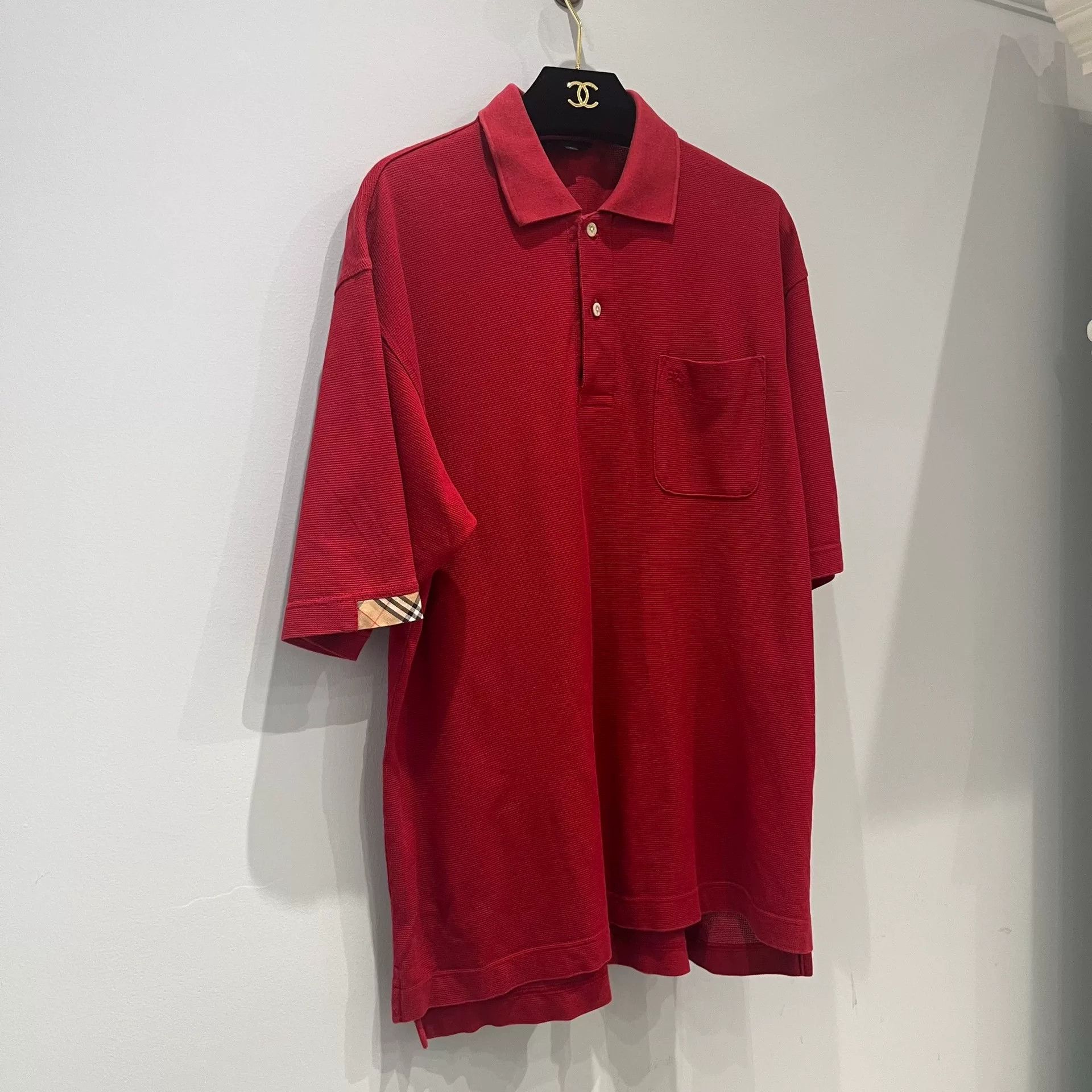 Burberry Burberry Red Golf Polo Shirt L Size US L / EU 52-54 / 3 - 2 Thumbnail