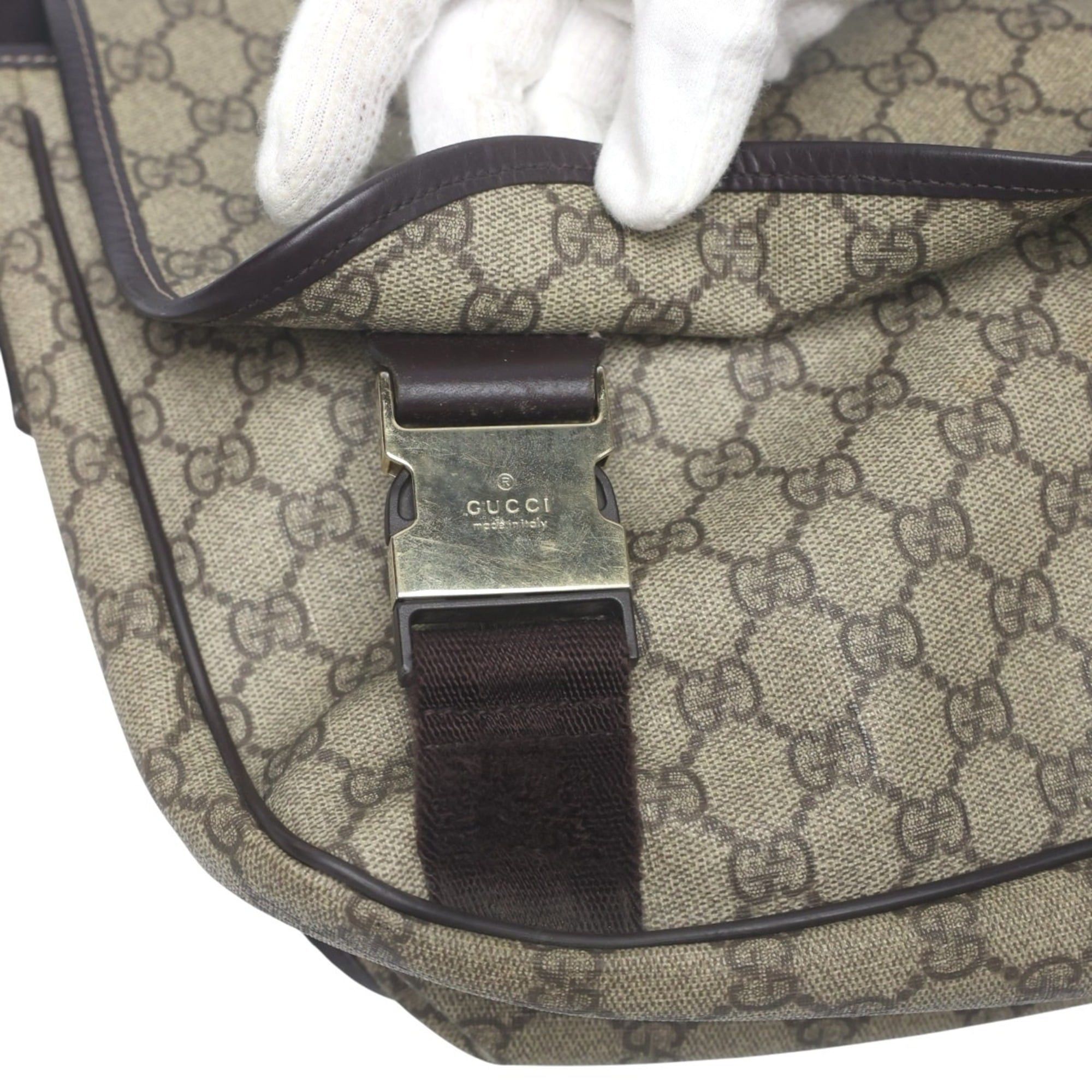 Gucci Gucci GG Plus/GG Supreme Shoulder Bag 201732 Brown Size ONE SIZE - 12 Thumbnail