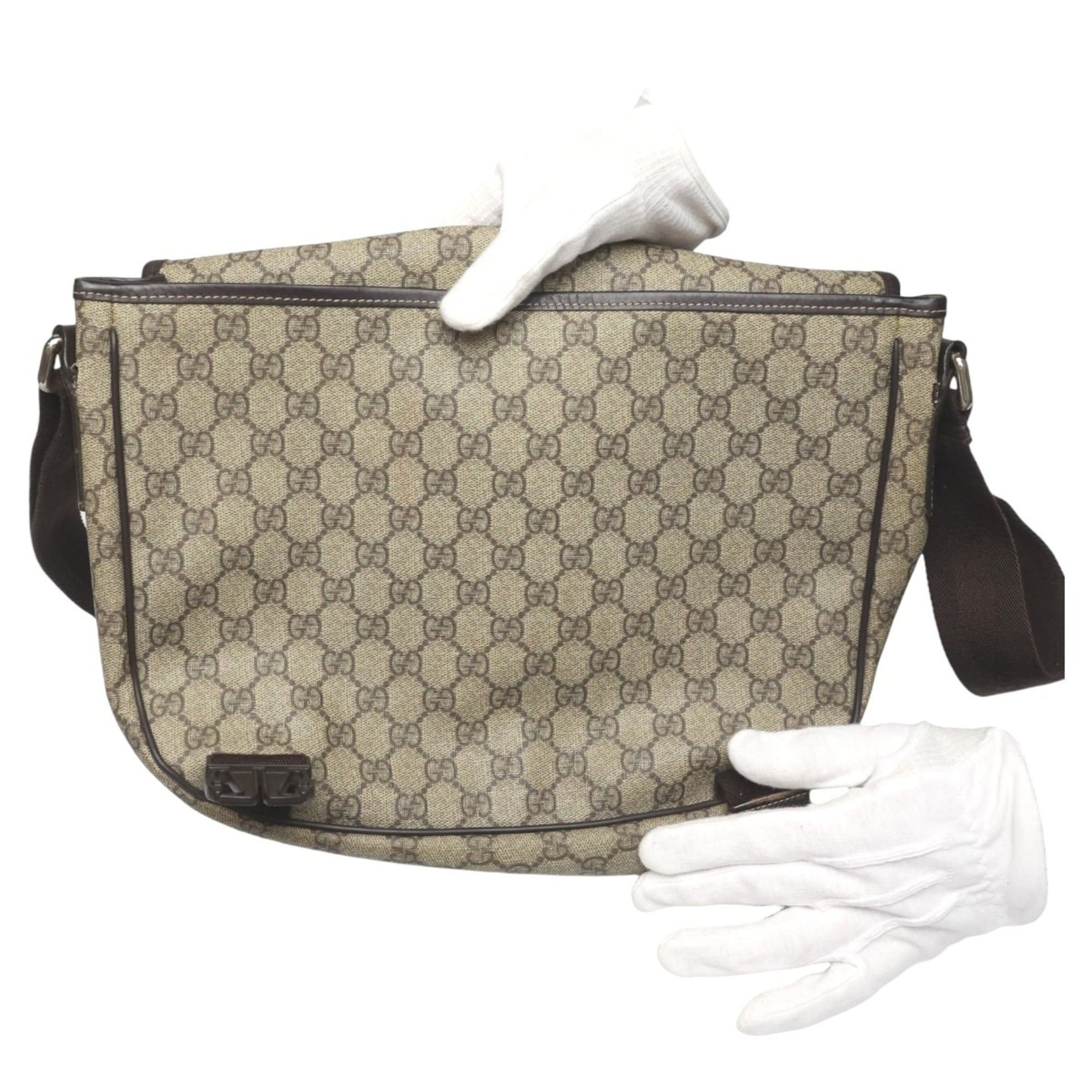 Gucci Gucci GG Plus/GG Supreme Shoulder Bag 201732 Brown Size ONE SIZE - 15 Thumbnail