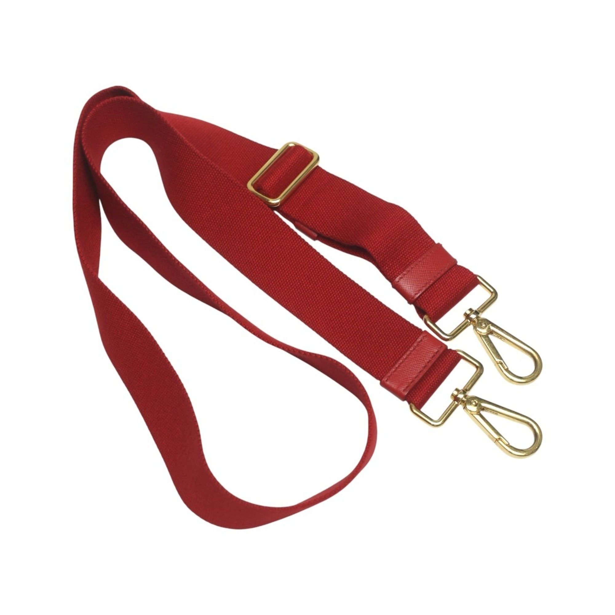 Prada Prada Canapa Tote Mini Canvas Denim Bag 1BG439 Red Size ONE SIZE - 18 Thumbnail