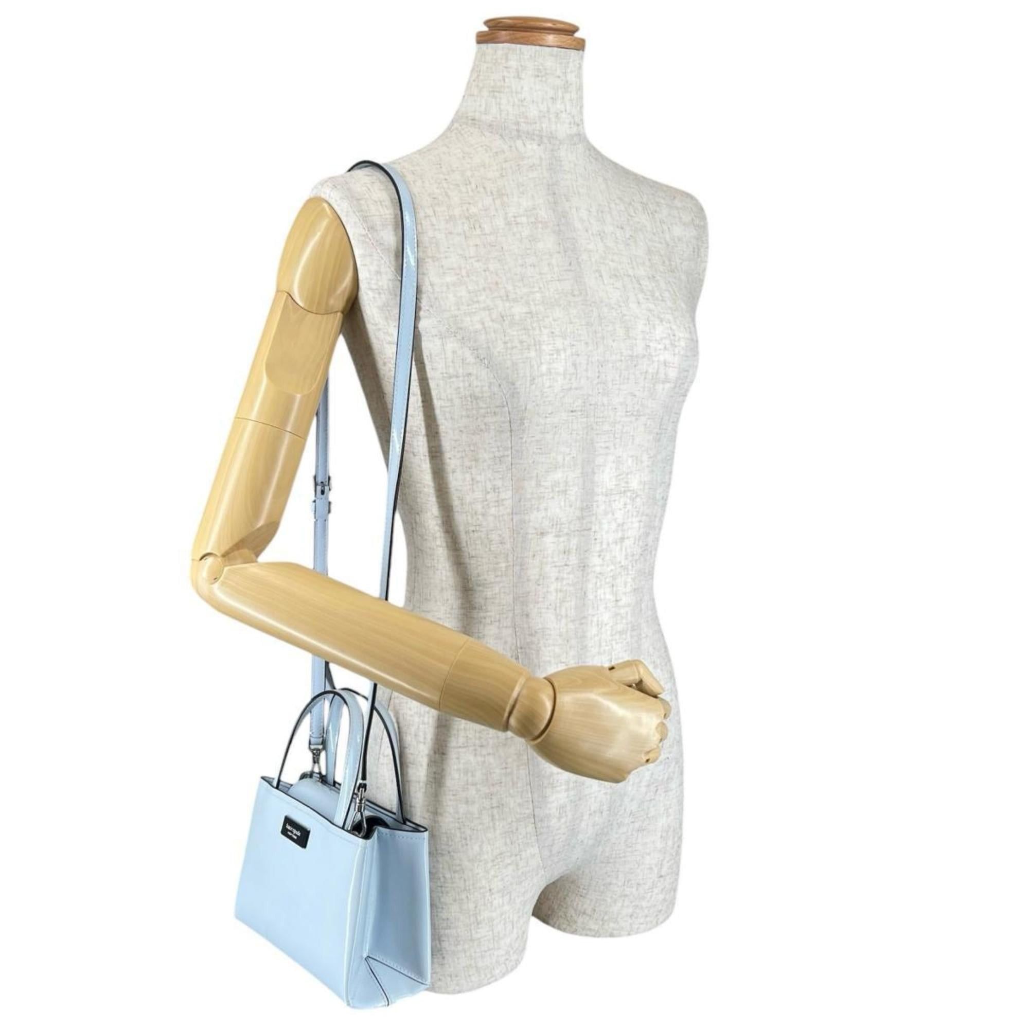 Kate Spade Kate Spade Sam Icon Shoulder Bag, Leather, Light Blue, KB1630084, 2-Way Handbag Size ONE SIZE - 17 Thumbnail