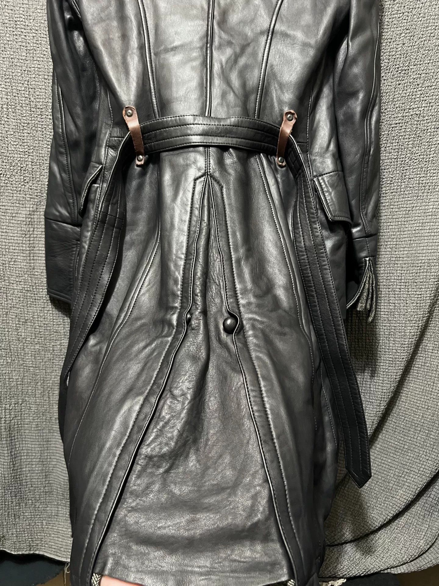 Isaac Sellam Experience Isaac Sellam Double-Breasted Leather Coat Size US M / EU 48-50 / 2 - 3 Thumbnail