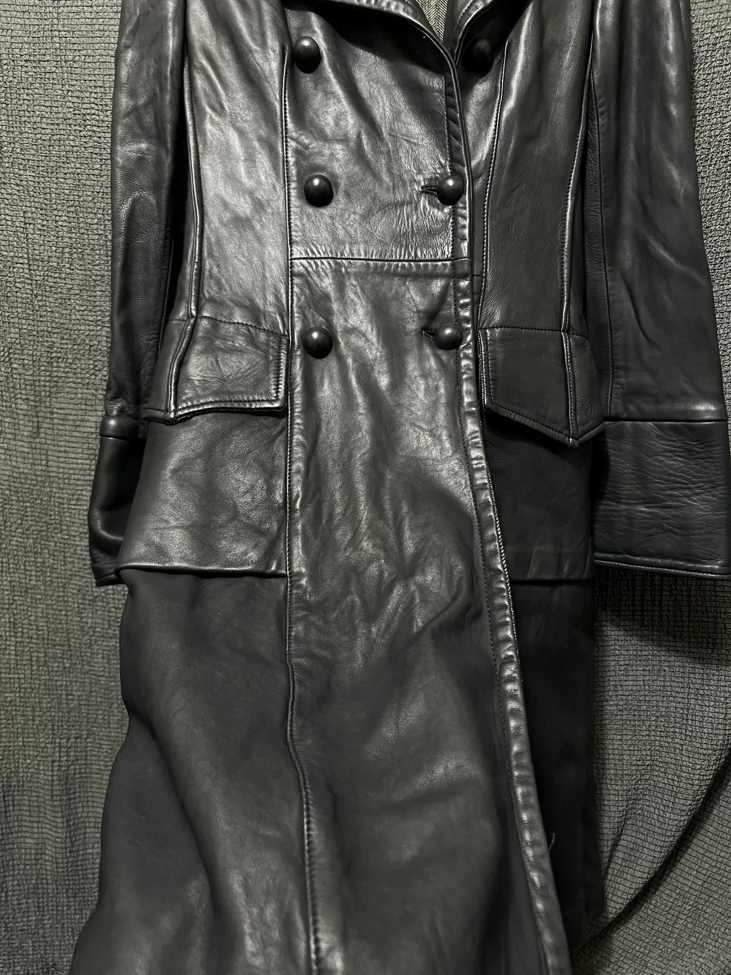 Isaac Sellam Experience Isaac Sellam Double-Breasted Leather Coat Size US M / EU 48-50 / 2 - 4 Thumbnail