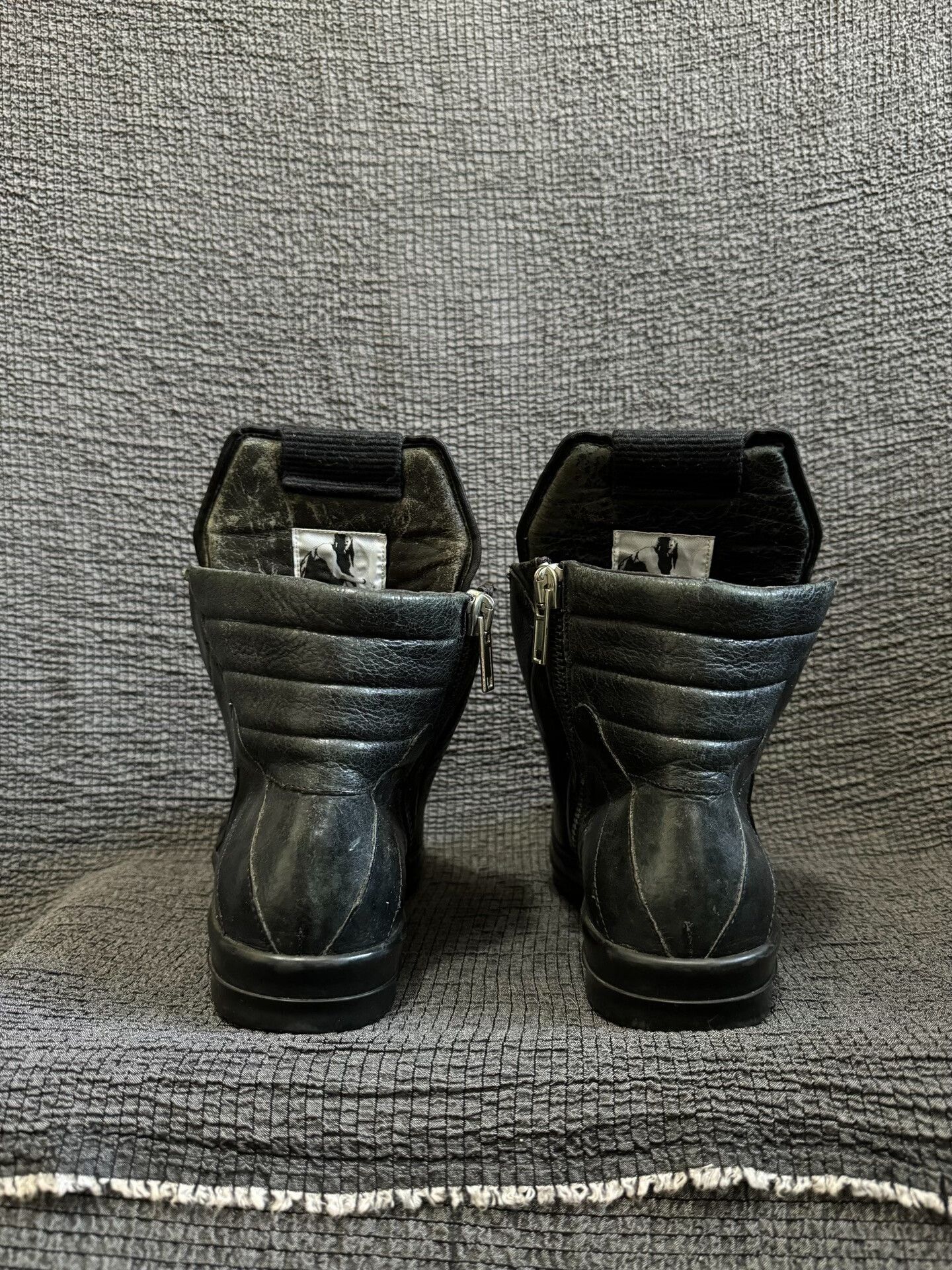 Rick Owens Rick Owens Black High Top Sneakers Size US 7.5 / EU 40-41 - 7 Thumbnail