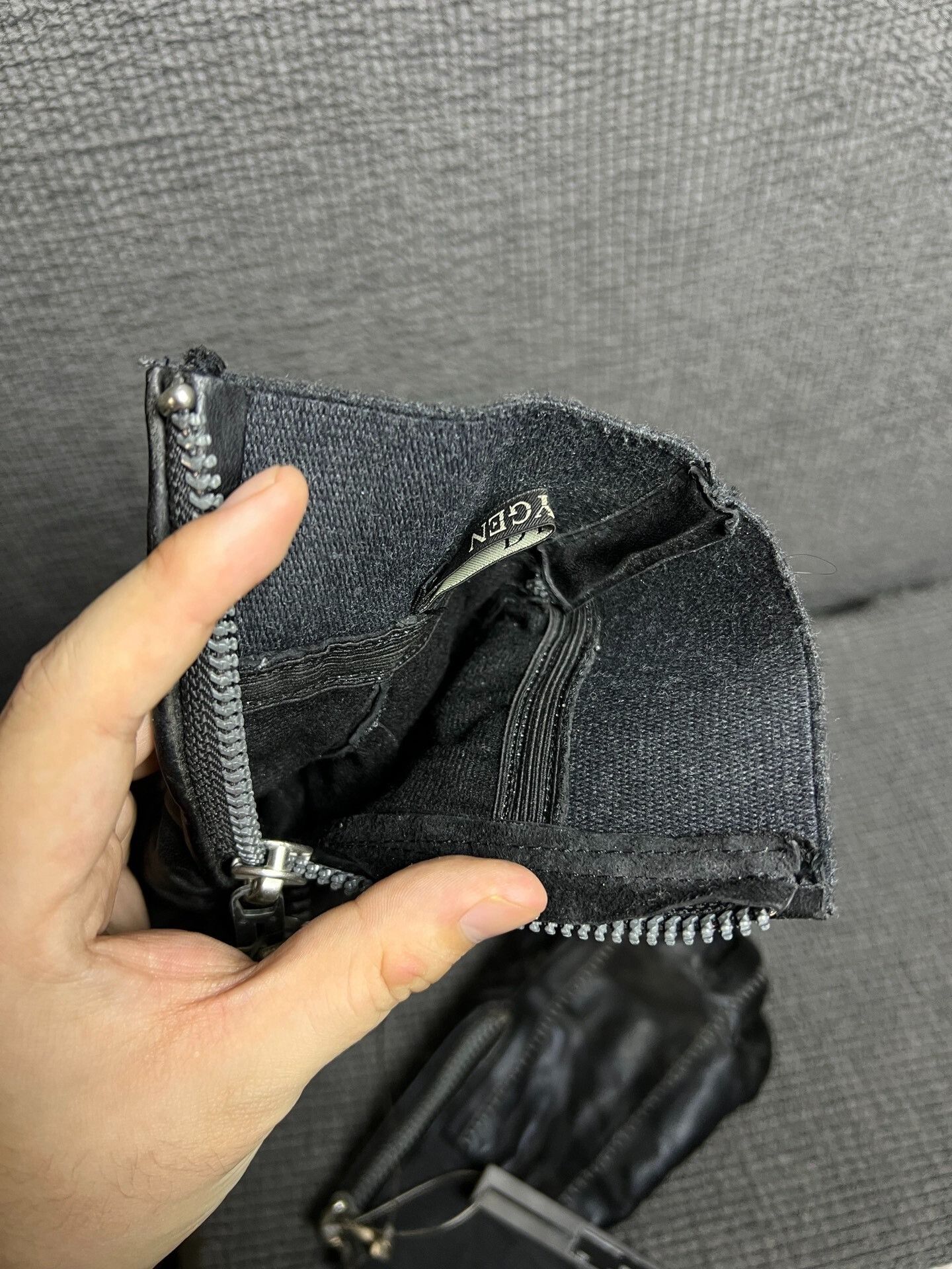 D.Hygen d hygen leather zip gloves for men Size ONE SIZE - 6 Thumbnail