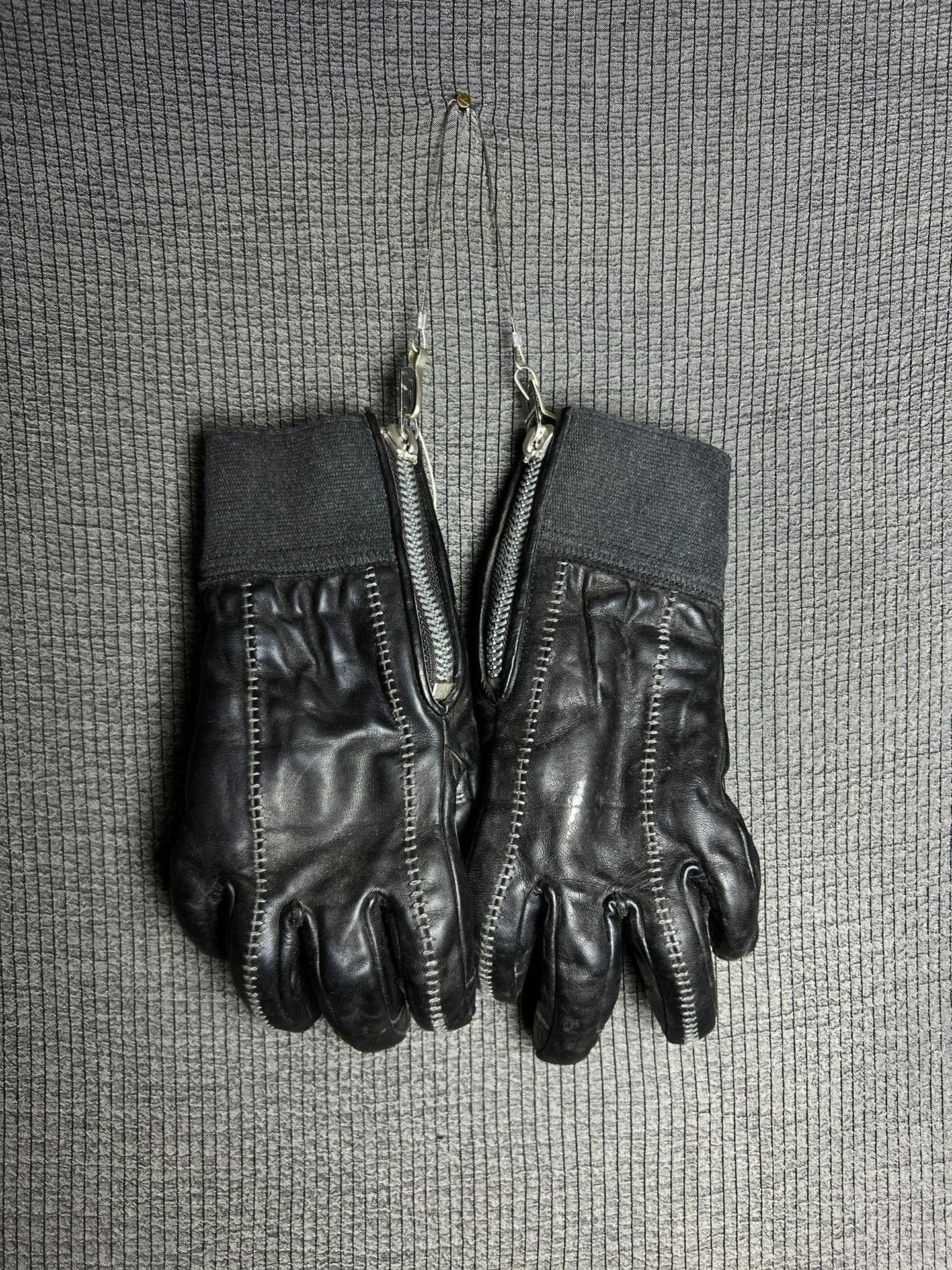 D.Hygen d hygen leather zip gloves for men Size ONE SIZE - 2 Thumbnail