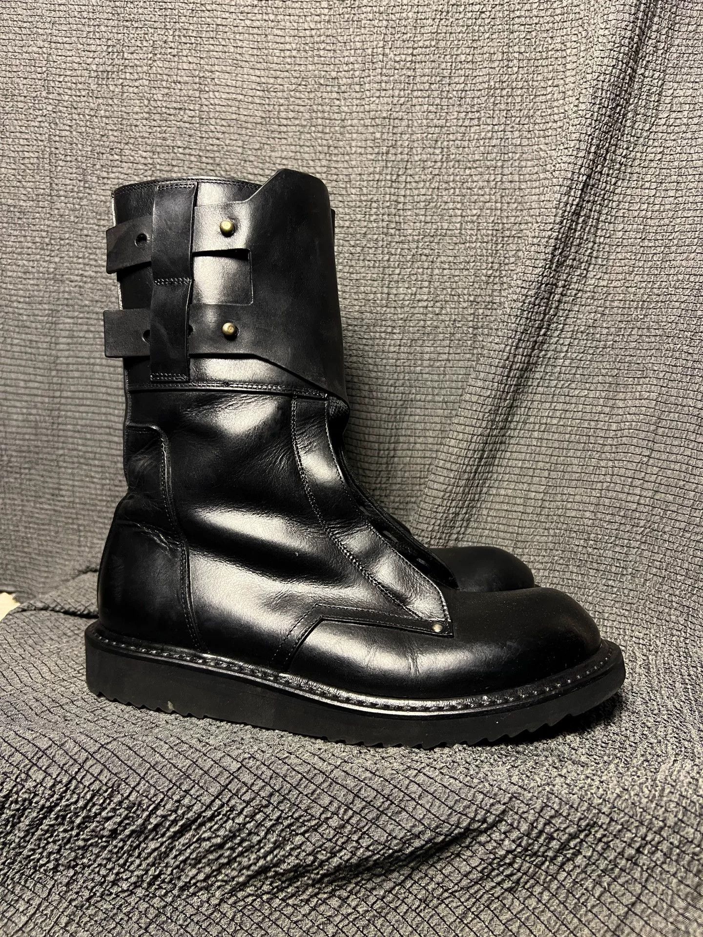Rick Owens rick owens high-top leather military boots Size US 7 / EU 40 - 4 Thumbnail