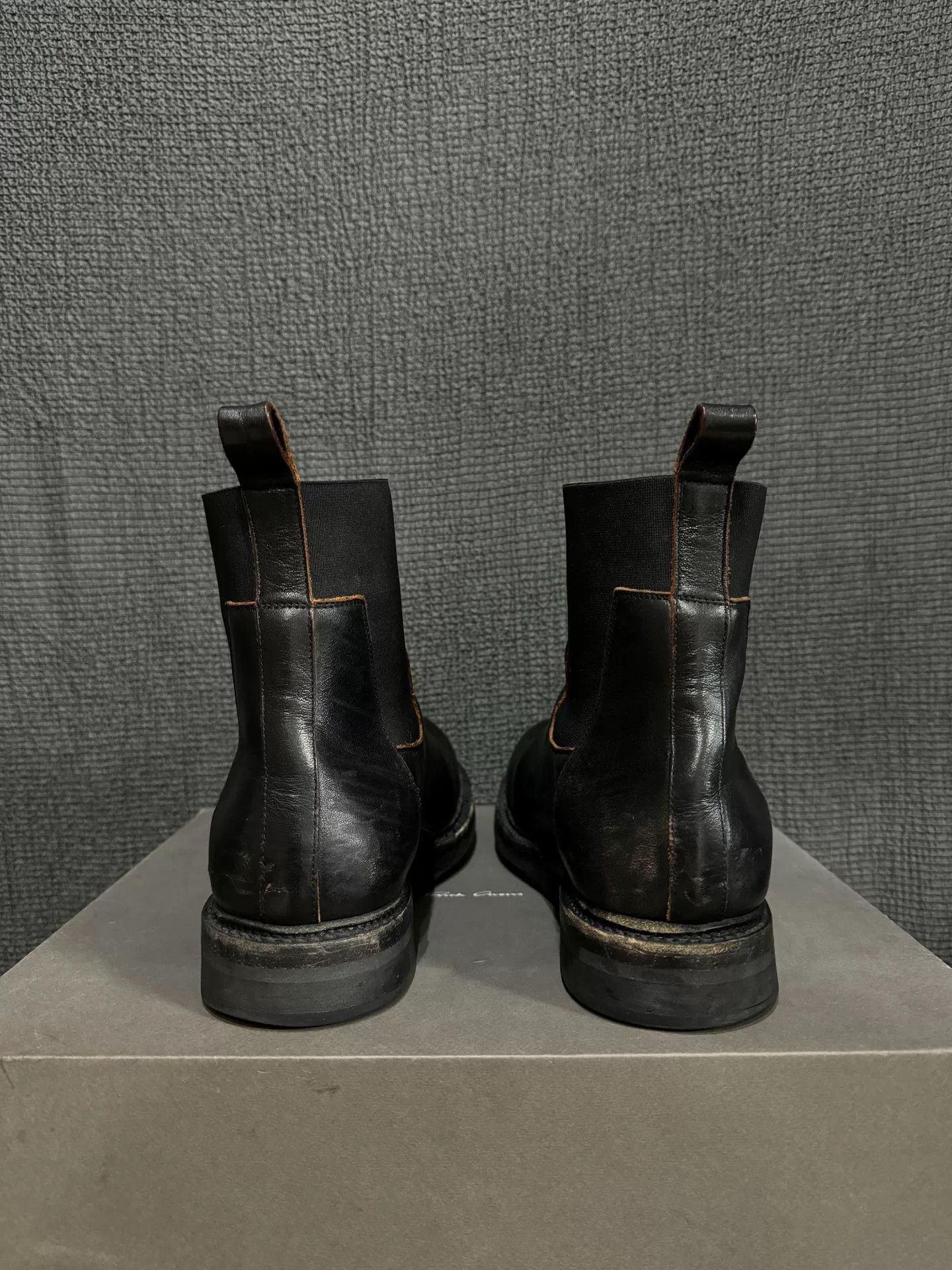 Rick Owens rick owens black leather chelsea boots Size US 10 / EU 43 - 5 Thumbnail