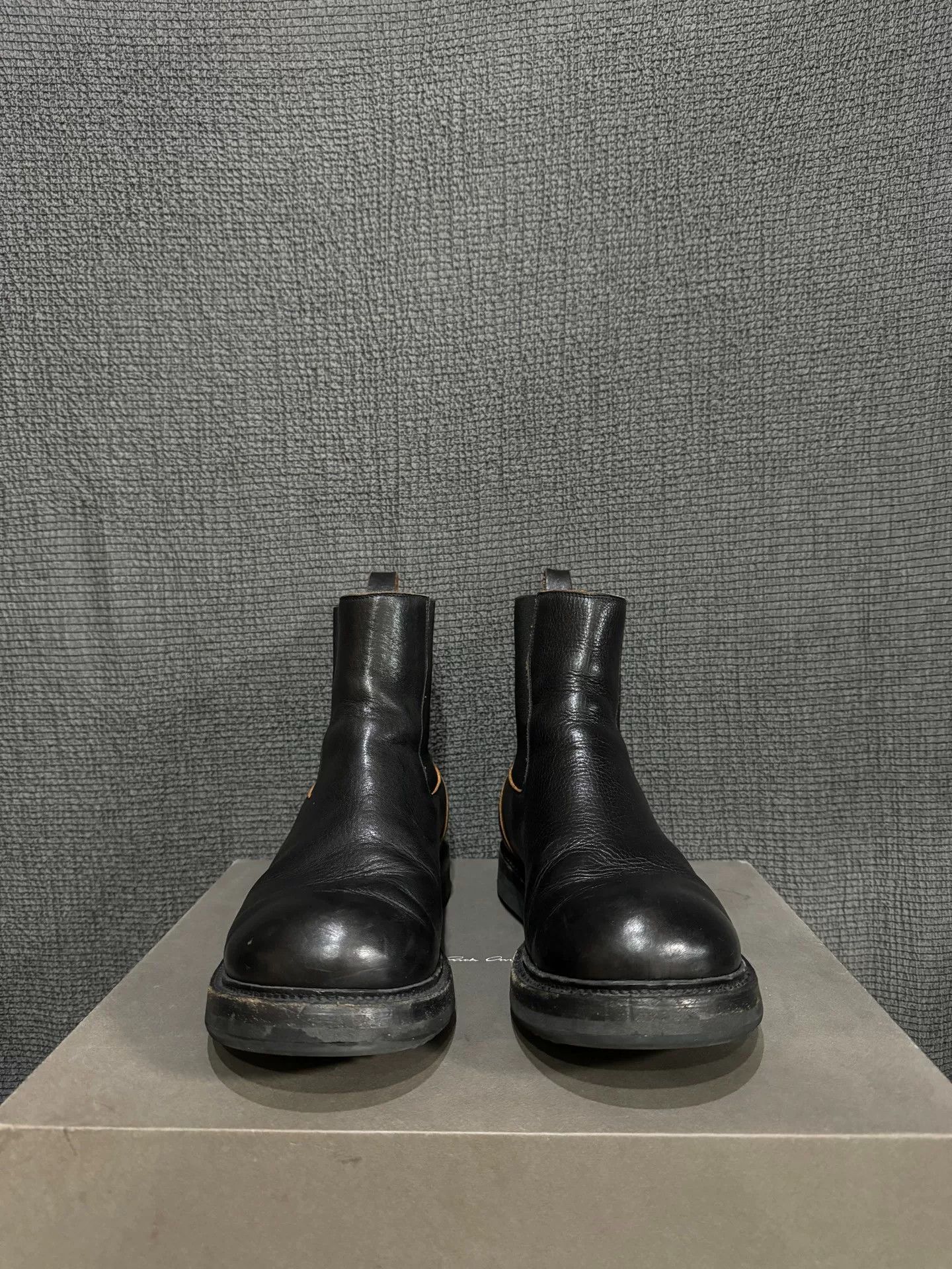Rick Owens rick owens black leather chelsea boots Size US 10 / EU 43 - 4 Thumbnail
