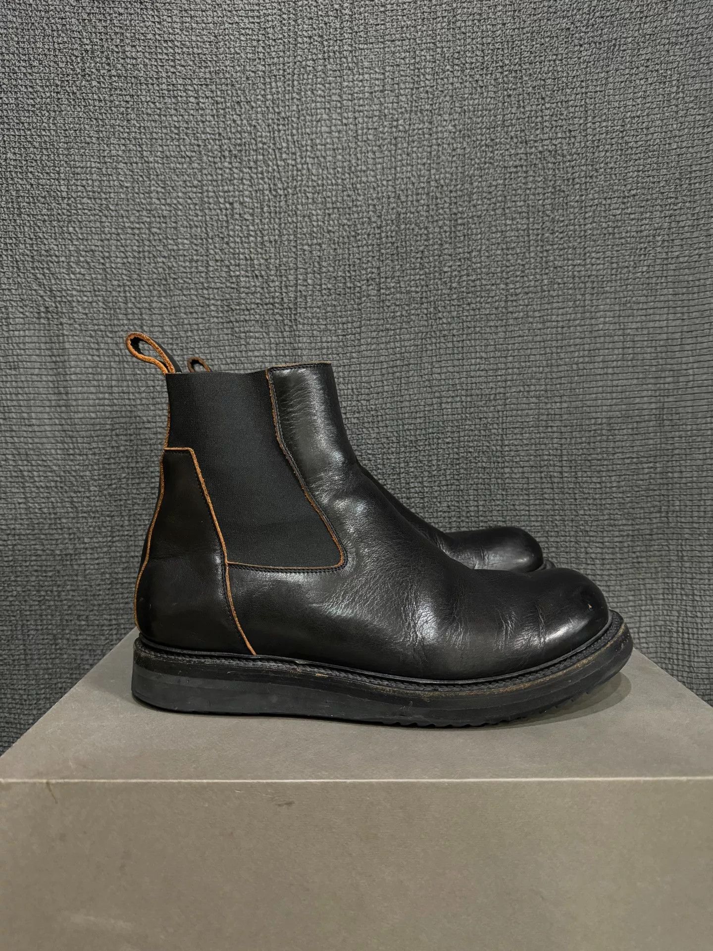 Rick Owens rick owens black leather chelsea boots Size US 10 / EU 43 - 7 Thumbnail