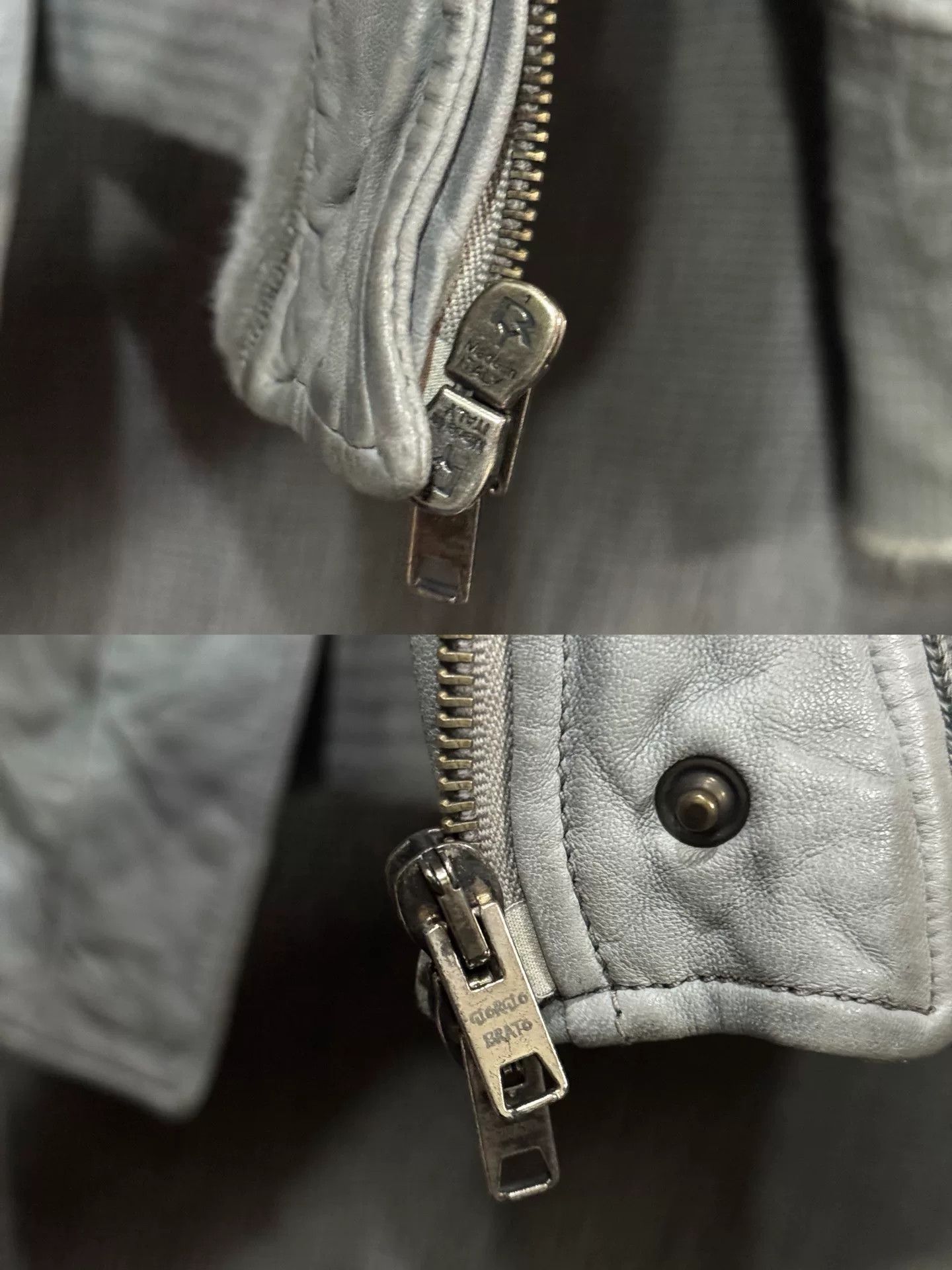 Giorgio Brato contemporary gray leather jacket by giorgio brato Size US L / EU 52-54 / 3 - 9 Thumbnail