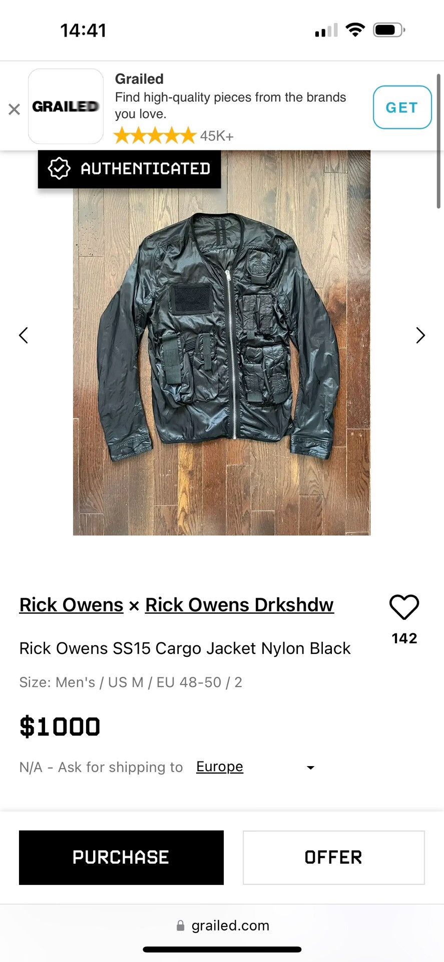 Rick Owens rick owens cargo jacket with multiple pockets Size US M / EU 48-50 / 2 - 9 Thumbnail