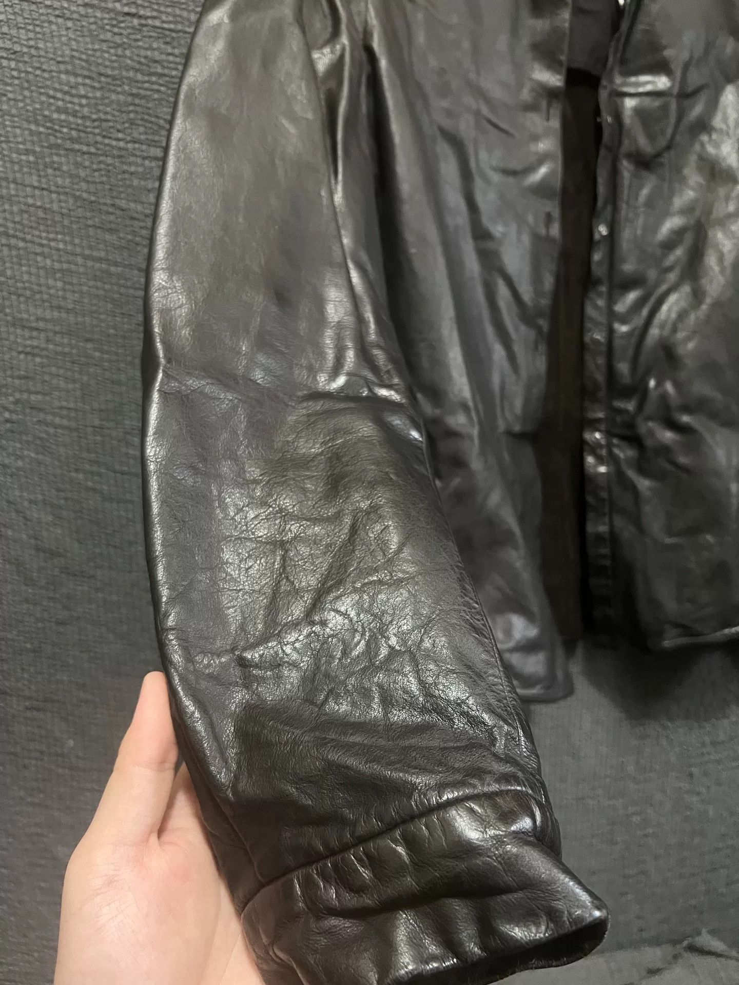 Carpe Diem Carpe Diem Black Leather Shirt Jacket Size US M / EU 48-50 / 2 - 3 Thumbnail