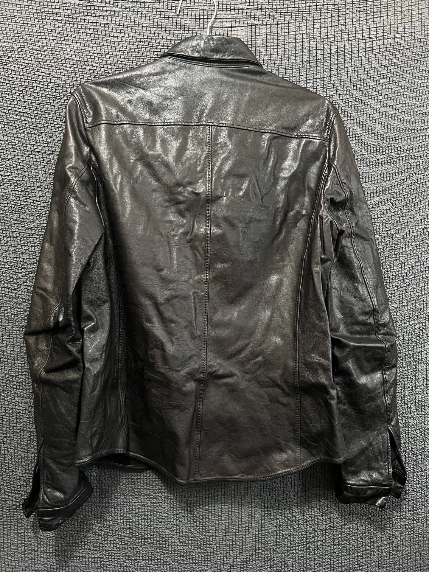Carpe Diem Carpe Diem Black Leather Shirt Jacket Size US M / EU 48-50 / 2 - 2 Thumbnail