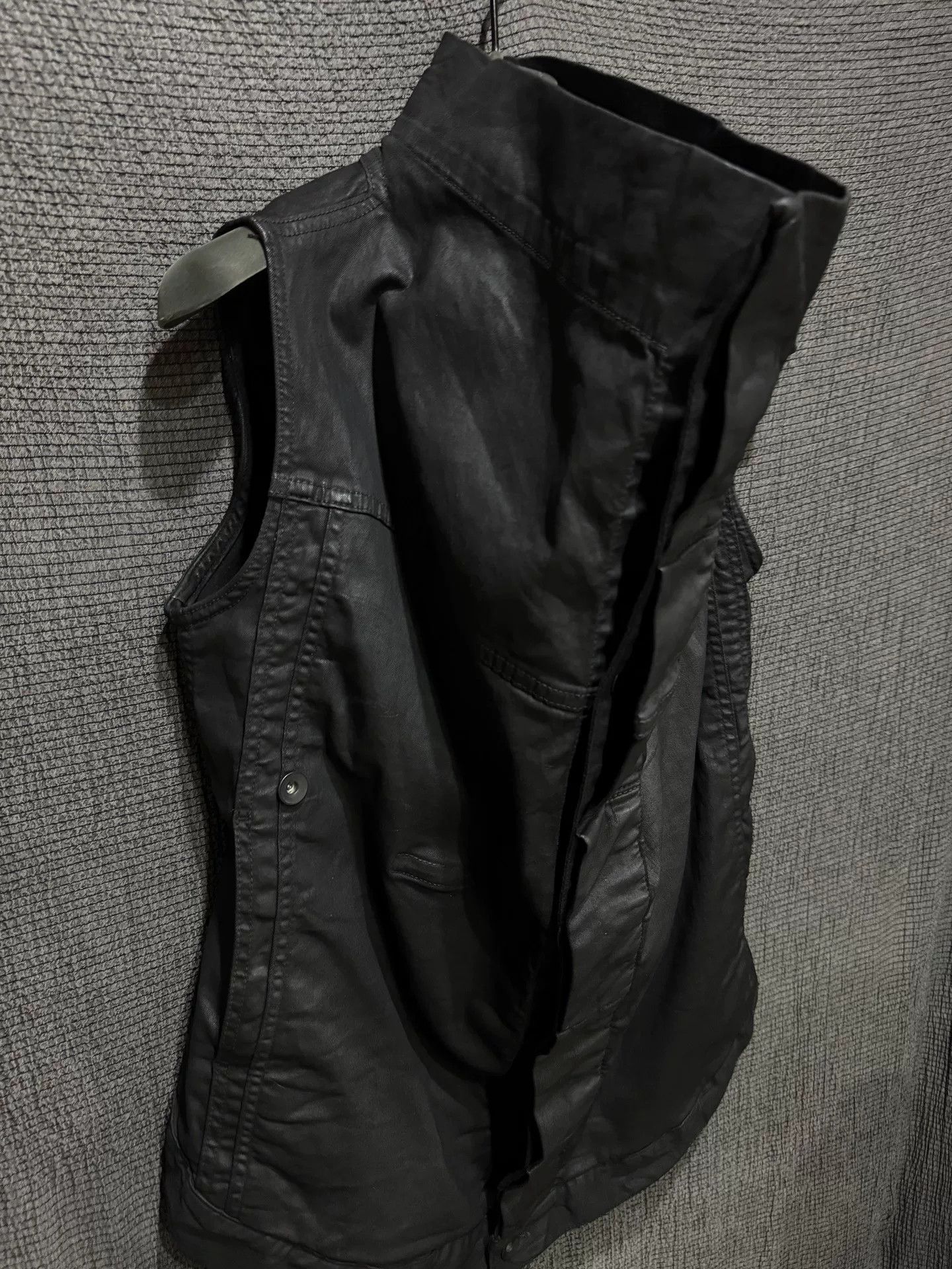 Rick Owens rick owens waxed denim vest jacket Size US S / EU 44-46 / 1 - 4 Thumbnail