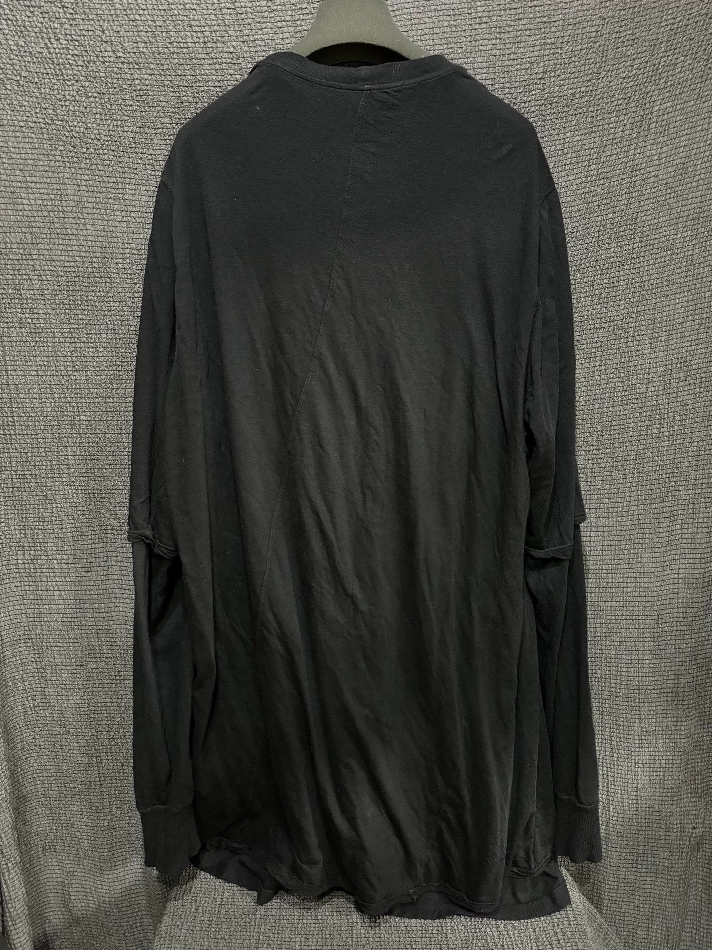 Rick Owens oversized black long sleeve shirt by rick owens Size US XL / EU 56 / 4 - 4 Thumbnail