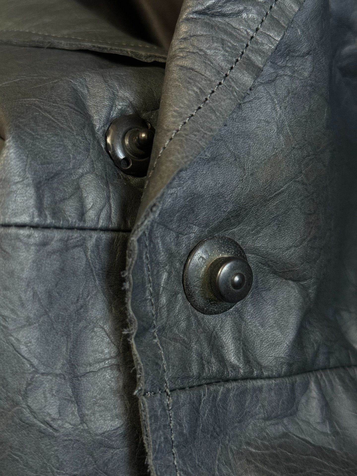 S/STERE gray textured leather blazer by sistere Size US M / EU 48-50 / 2 - 5 Thumbnail