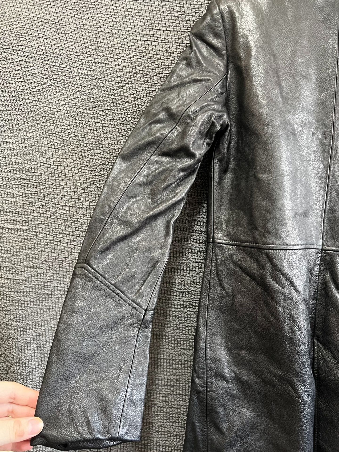 S/STERE black military-style leather coat Size US M / EU 48-50 / 2 - 5 Thumbnail