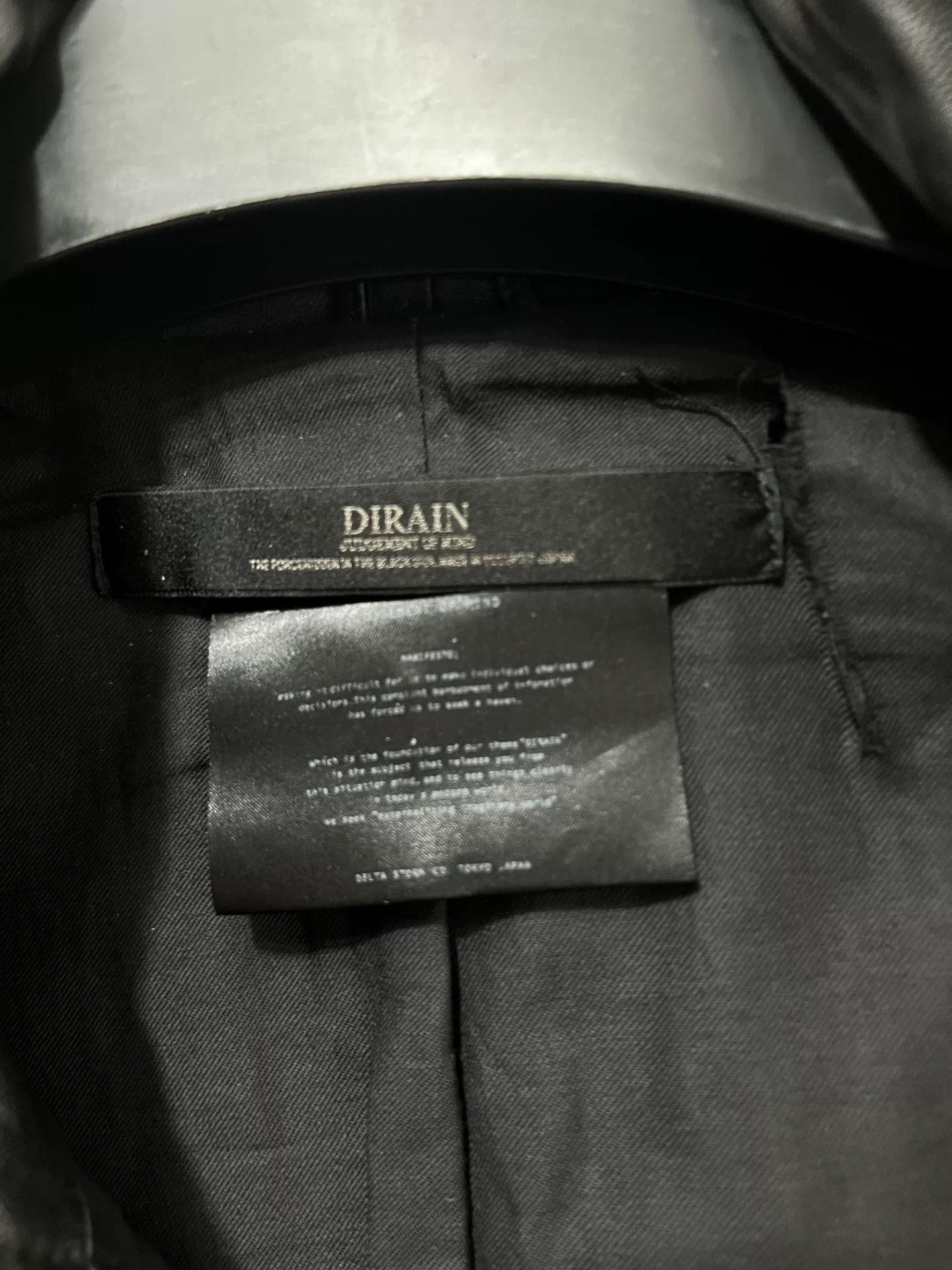 Dirain dark high-collar leather jacket Size US M / EU 48-50 / 2 - 6 Thumbnail