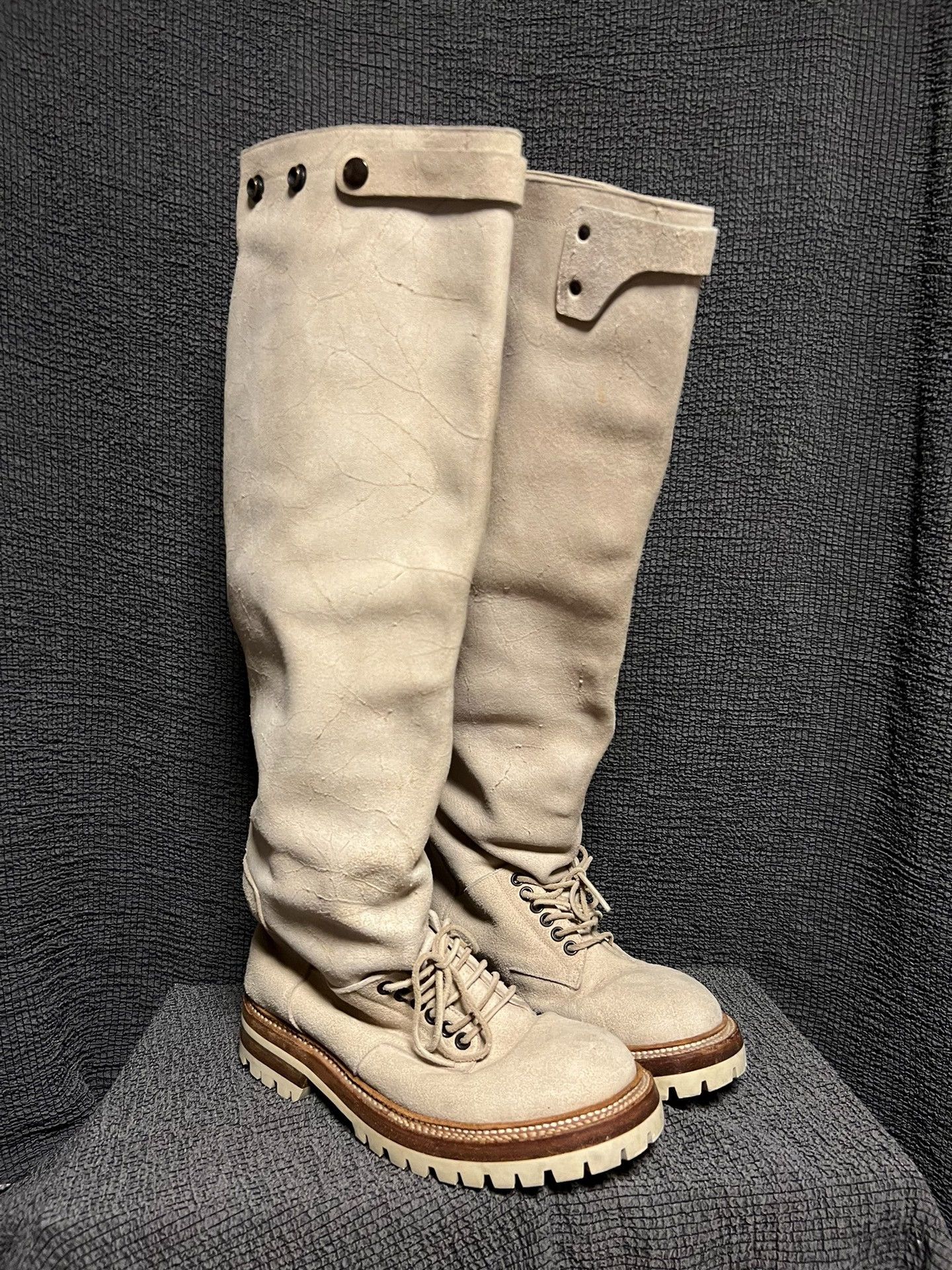 Rick Owens Rick Owens Archive Long Beige Boots Size US 8.5 / EU 41-42 - 3 Thumbnail