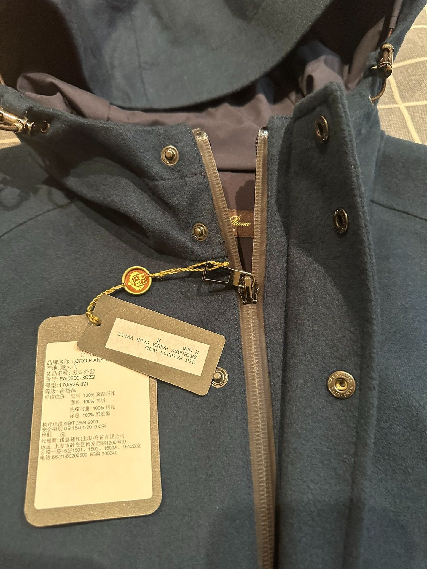 Loro Piana Loro Piana Men's Cashmere Coat with Hood Size US M / EU 48-50 / 2 - 6 Thumbnail