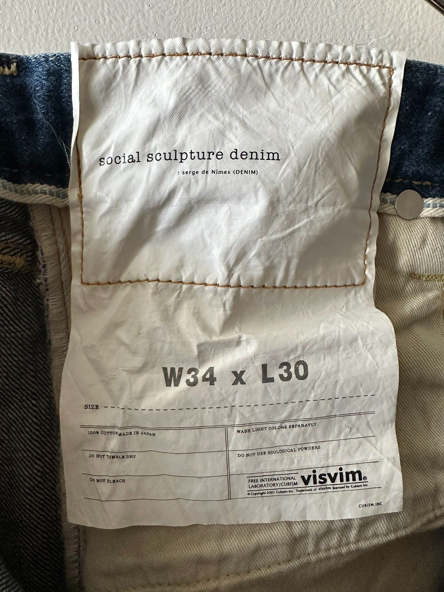 Visvim visvim social sculpture washed denim pants Size US 34 / EU 50 - 8 Thumbnail