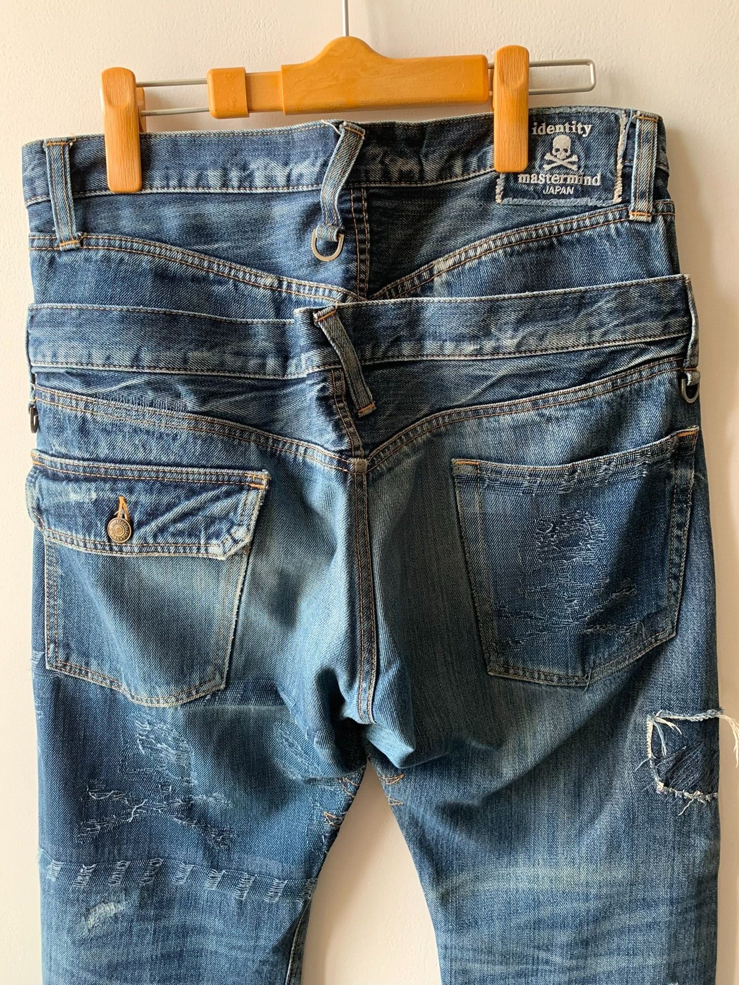 Mastermind Japan mastermind Japan Blue Shadow Dual Waist Jeans Size US 34 / EU 50 - 4 Thumbnail