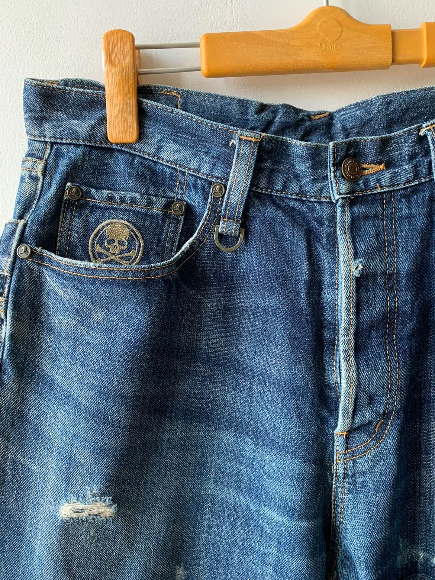 Mastermind Japan mastermind Japan Blue Shadow Dual Waist Jeans Size US 34 / EU 50 - 3 Thumbnail