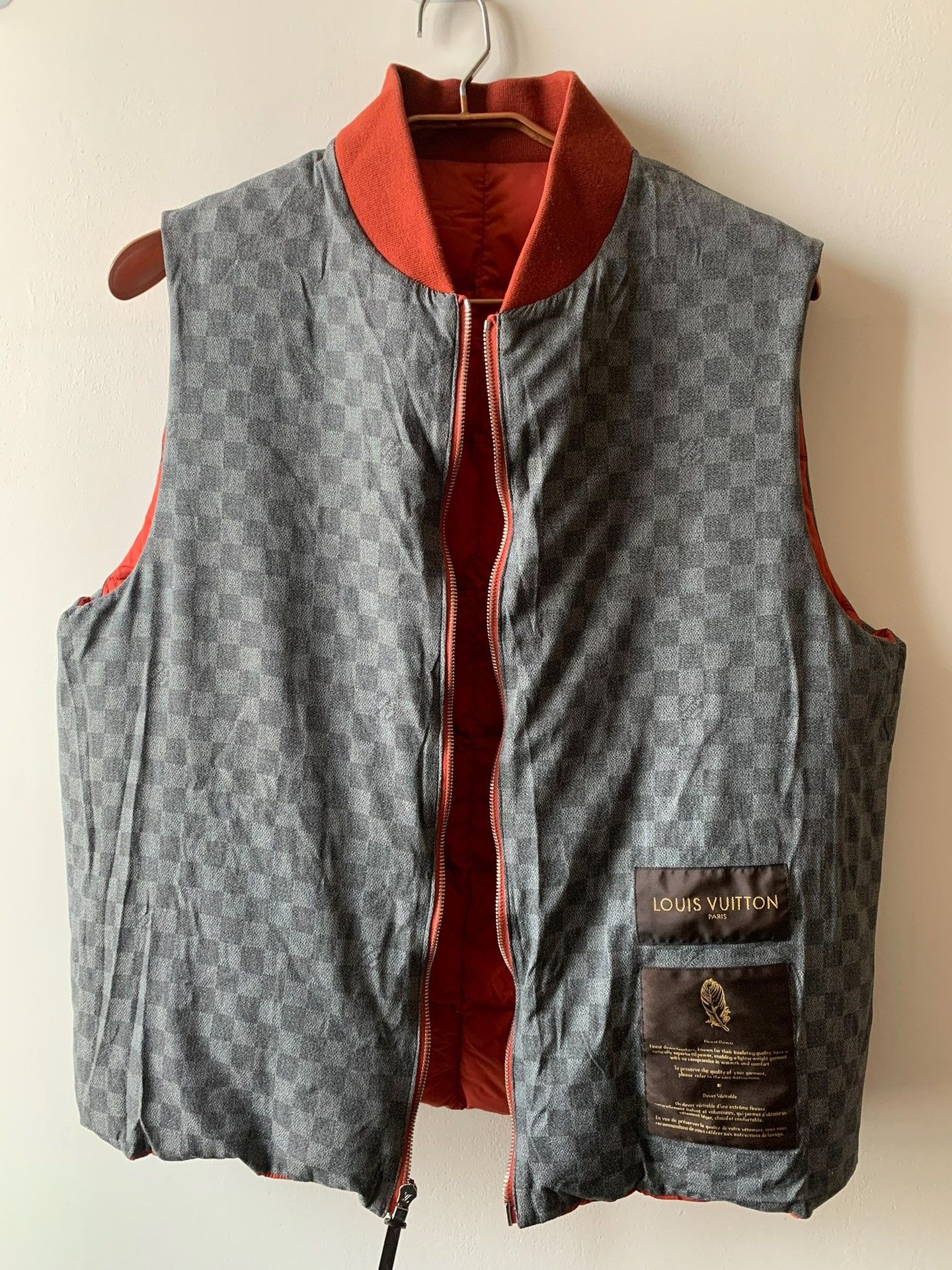 Louis Vuitton orange down vest by louis vuitton Size US L / EU 52-54 / 3 - 3 Thumbnail