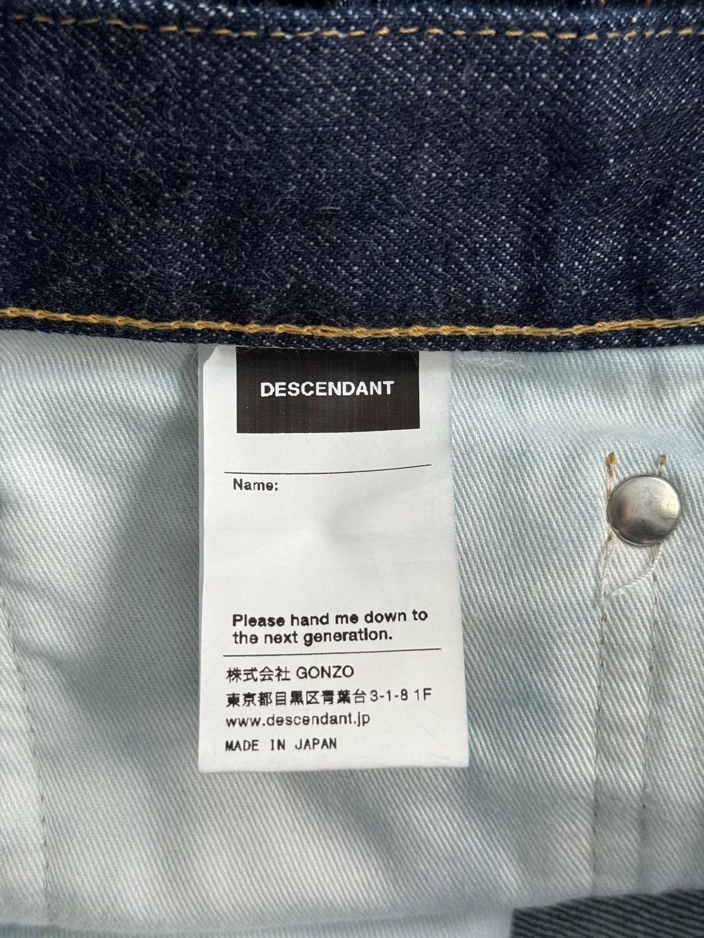 Descendant descendant raw blue denim pants Size US 34 / EU 50 - 7 Thumbnail