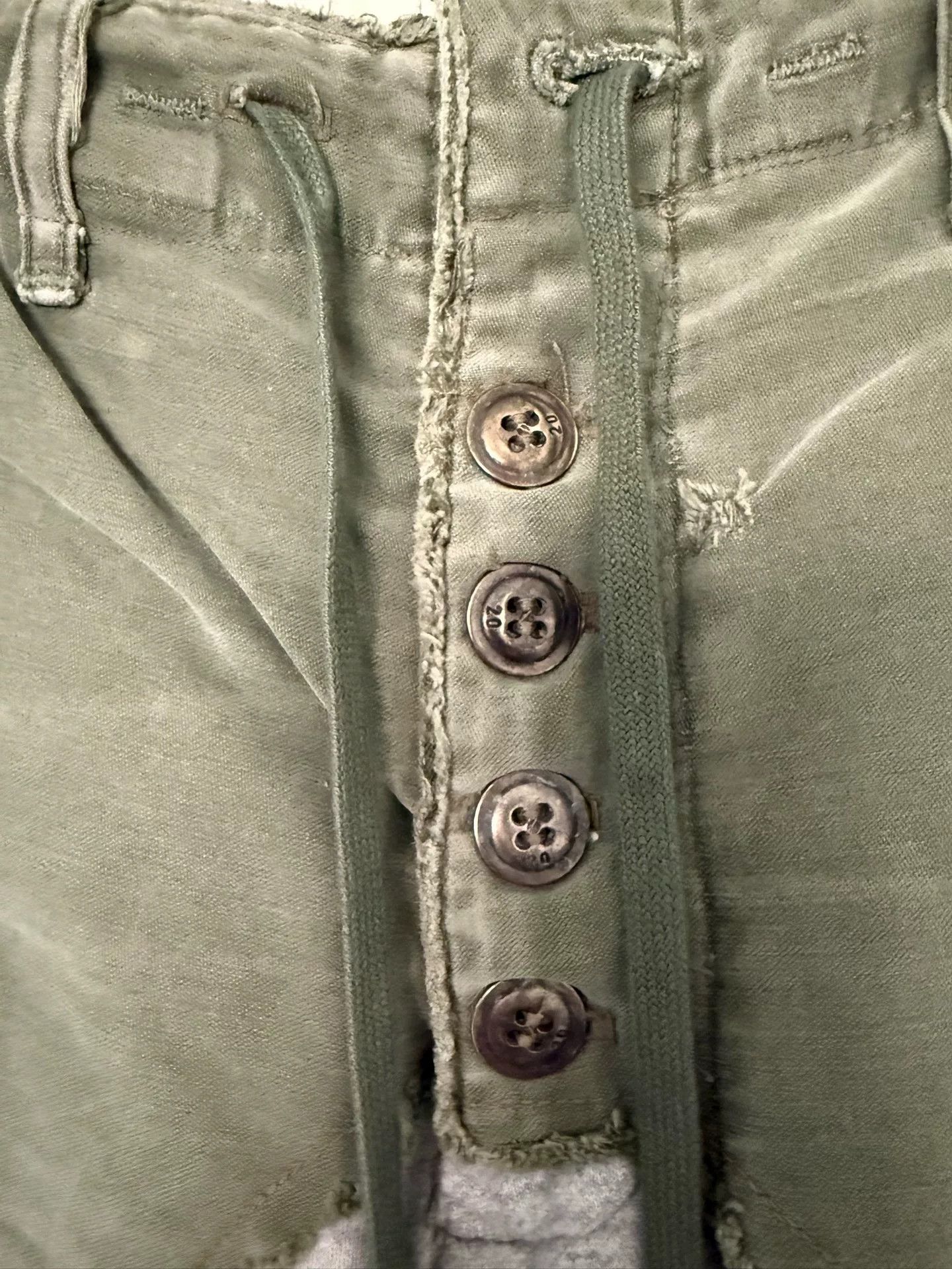 Greg Lauren men's army green jogger pants with patchwork Size US 34 / EU 50 - 4 Thumbnail