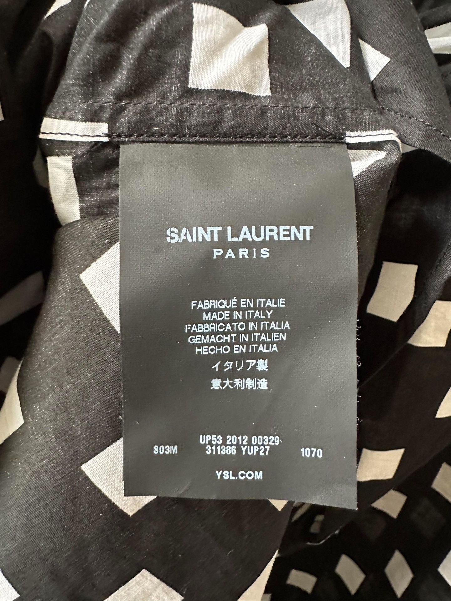 Saint Laurent Paris saint laurent black and white check shirt Size US M / EU 48-50 / 2 - 6 Thumbnail
