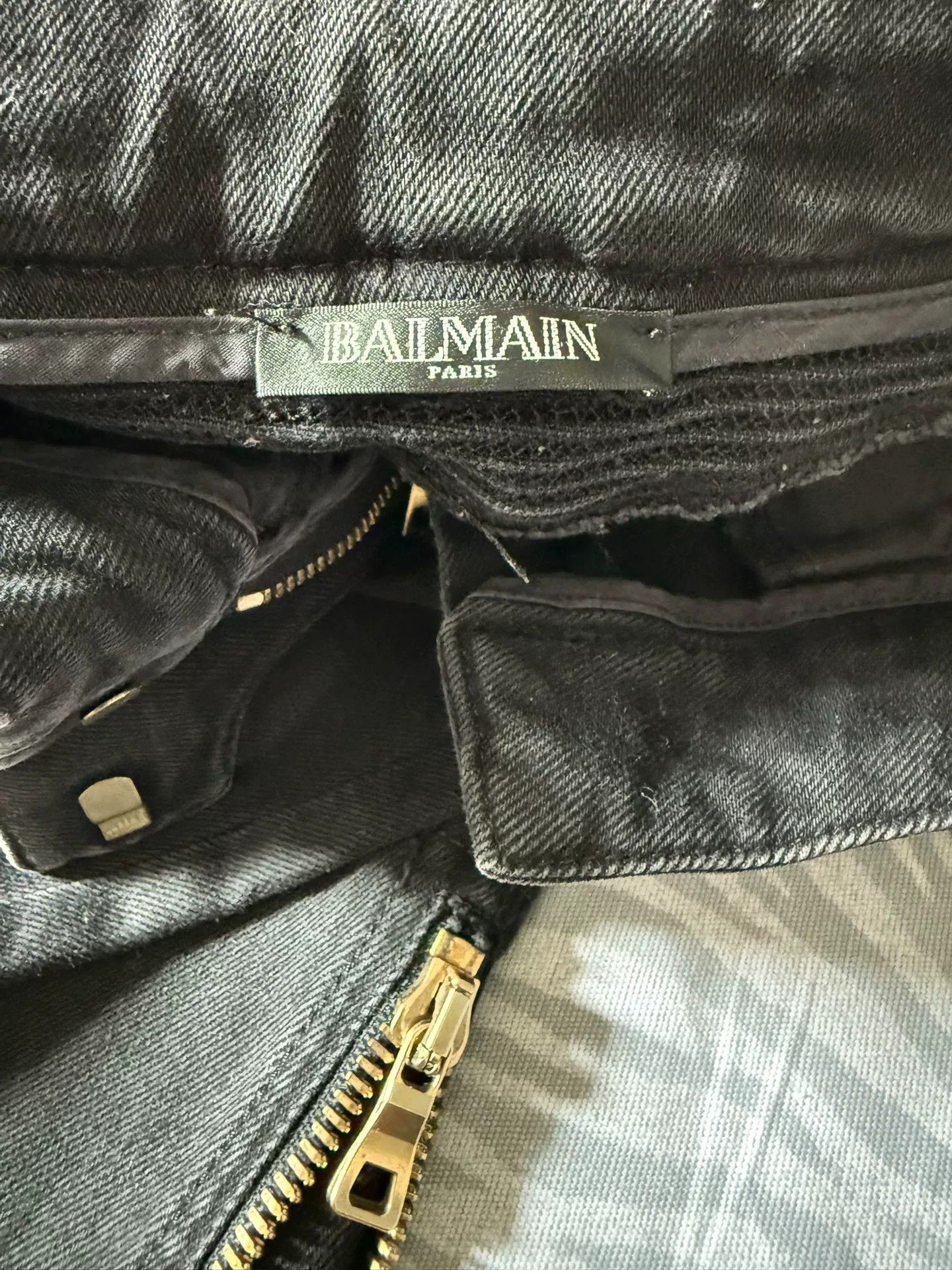 Balmain classic black gray women’s jeans by balmain Size 36" / US 14 / IT 50 - 8 Thumbnail