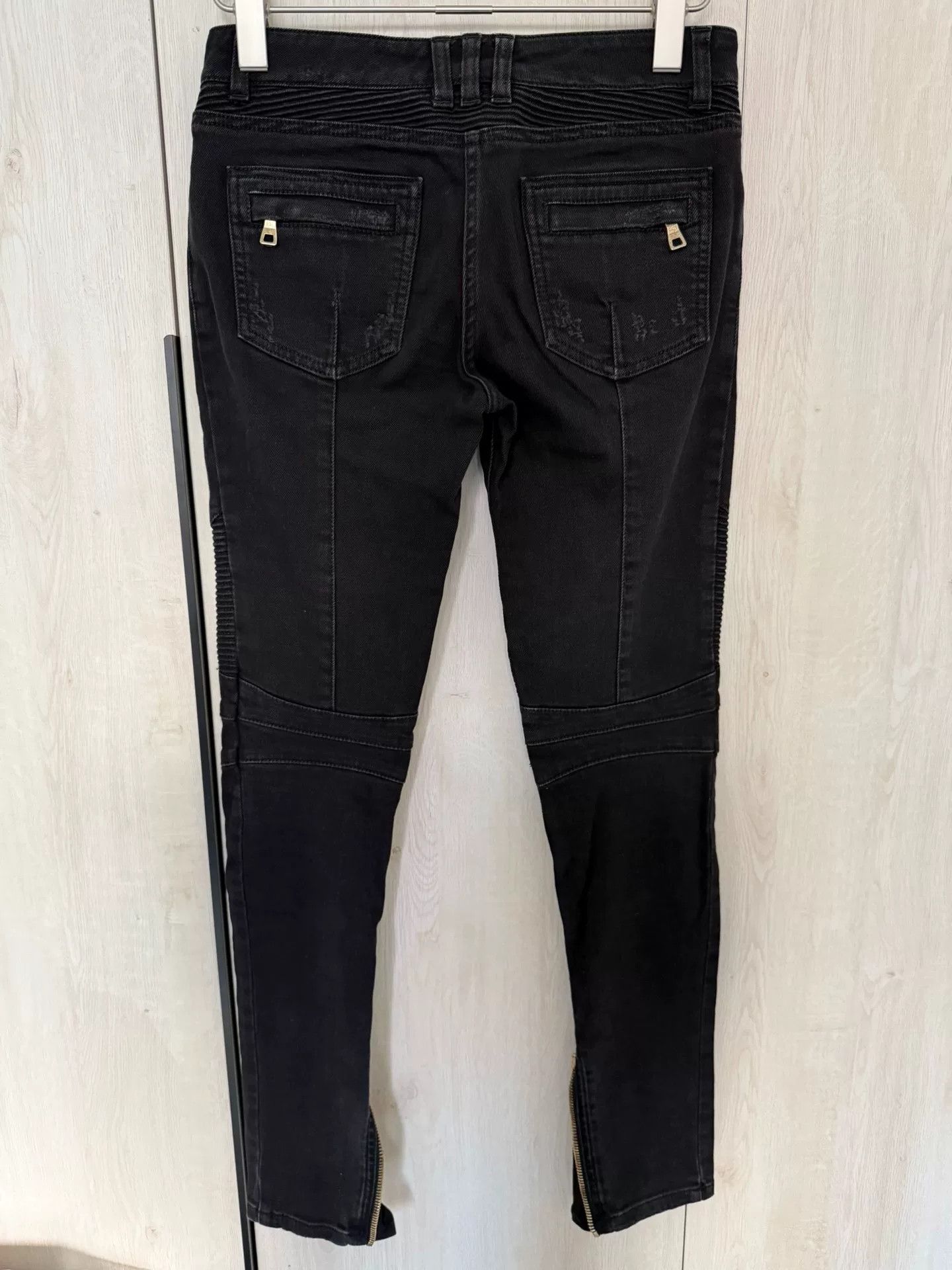 Balmain classic black gray women’s jeans by balmain Size 36" / US 14 / IT 50 - 2 Thumbnail