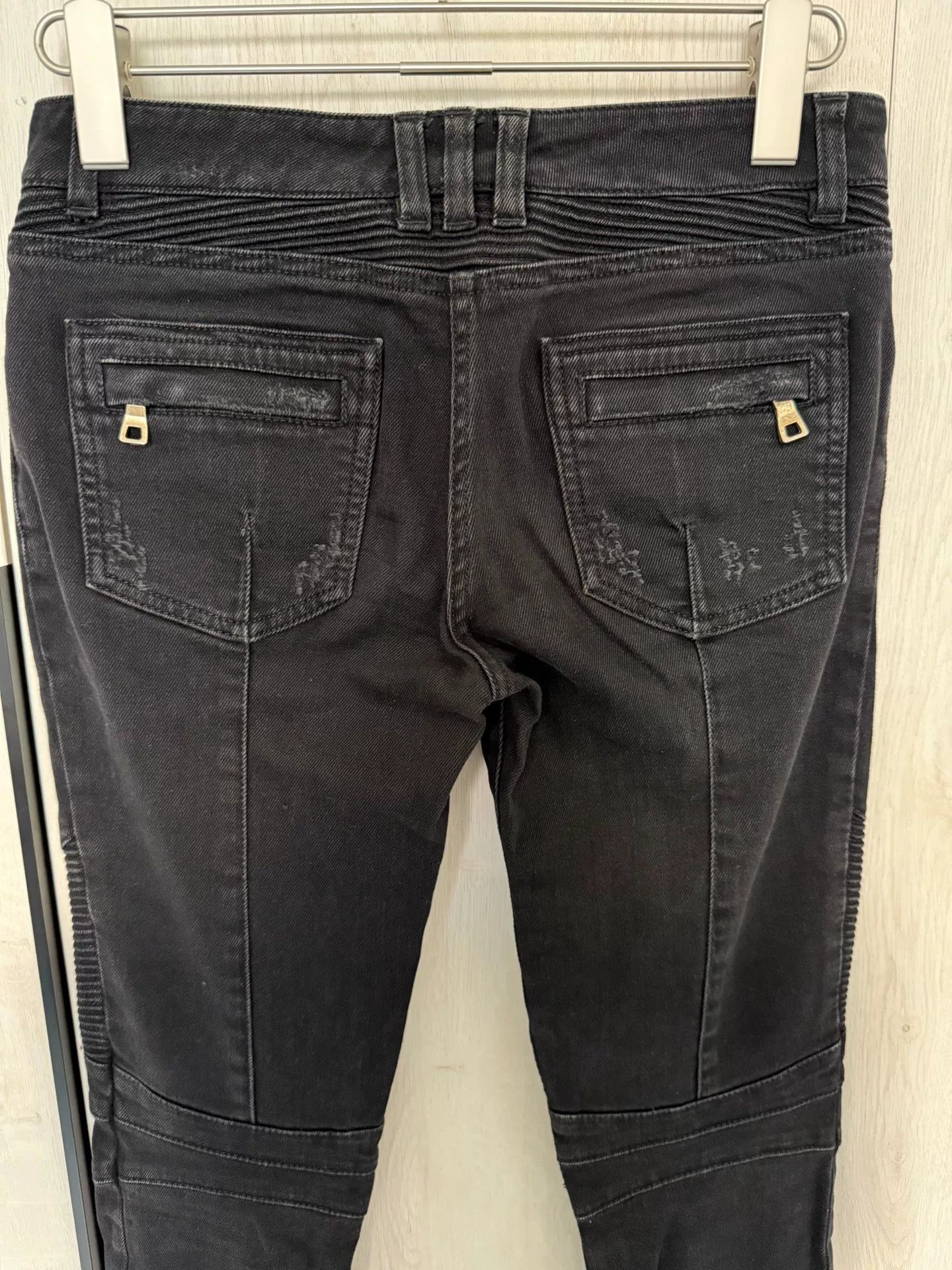 Balmain classic black gray women’s jeans by balmain Size 36" / US 14 / IT 50 - 3 Thumbnail