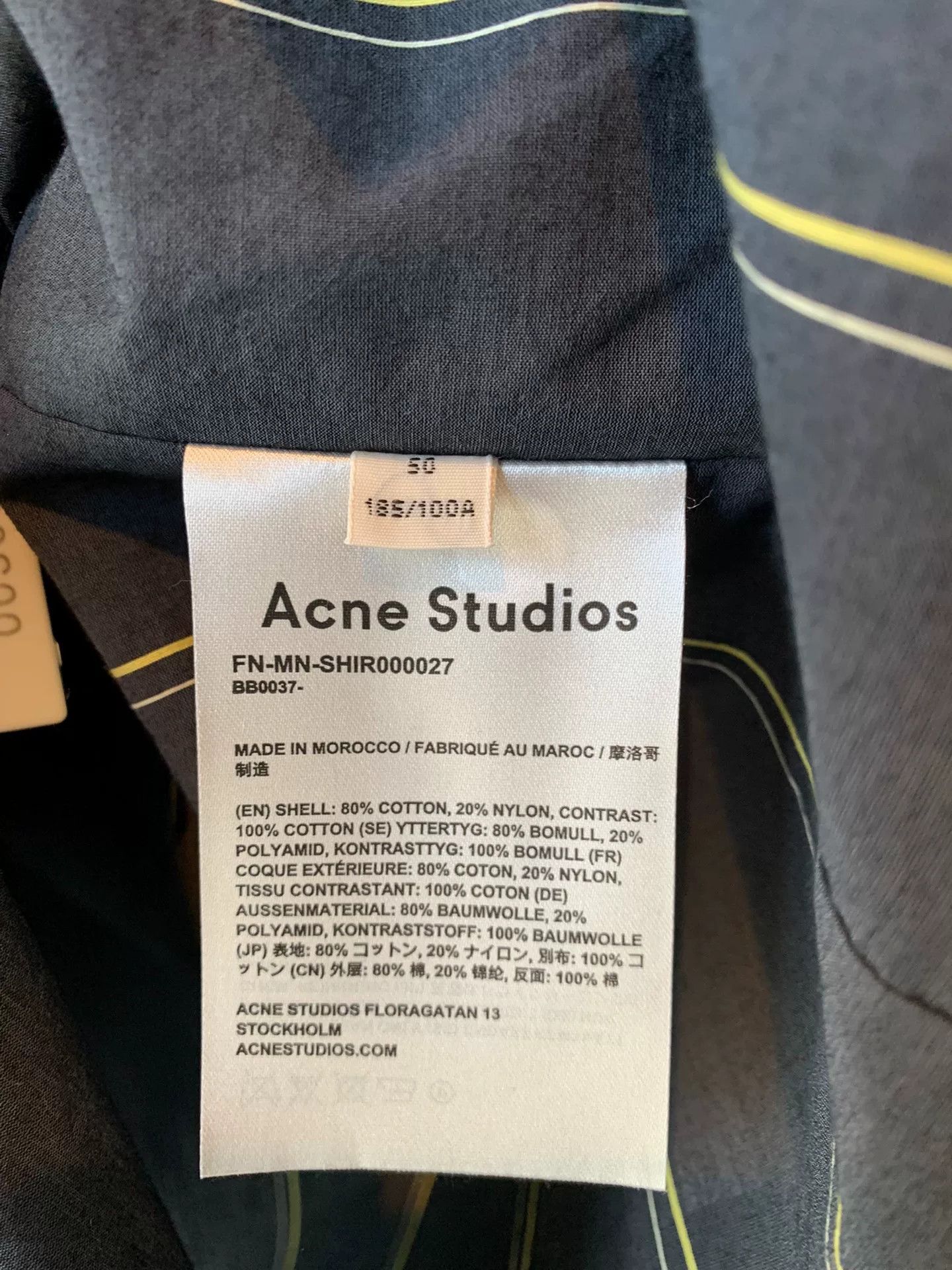 Acne Studios Acne Studios Striped Long Sleeve Shirt Size US L / EU 52-54 / 3 - 4 Thumbnail