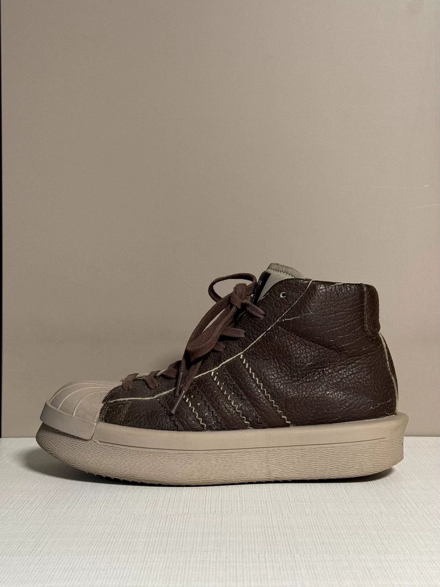 Rick Owens rick owens adidas shell toe platform sneakers Size US 8.5 / EU 41-42 - 4 Thumbnail