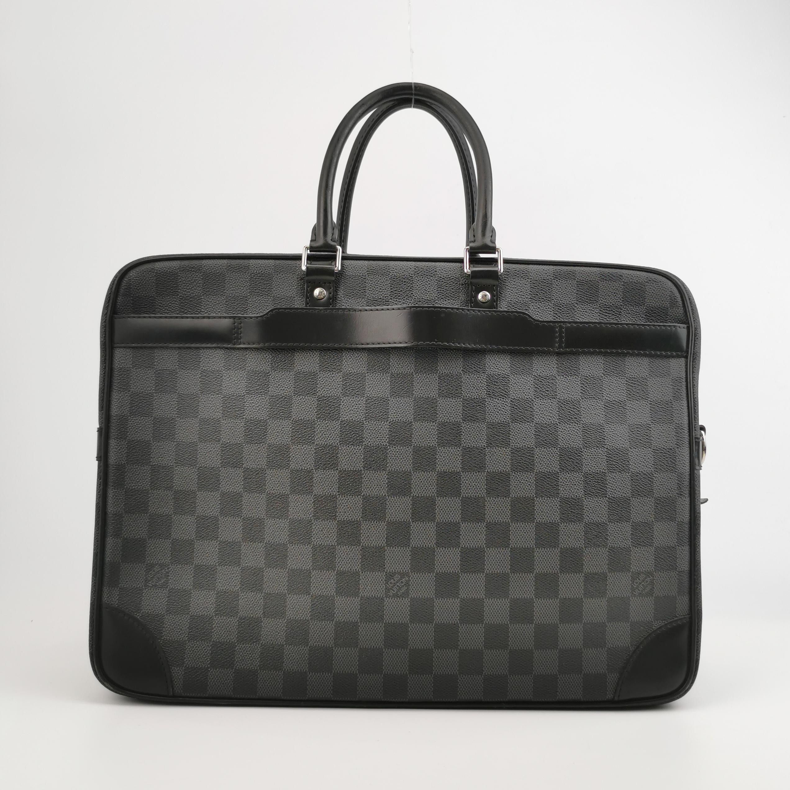 Louis Vuitton Louis Vuitton Damier Leather Briefcase Crossbody Size ONE SIZE - 9 Thumbnail