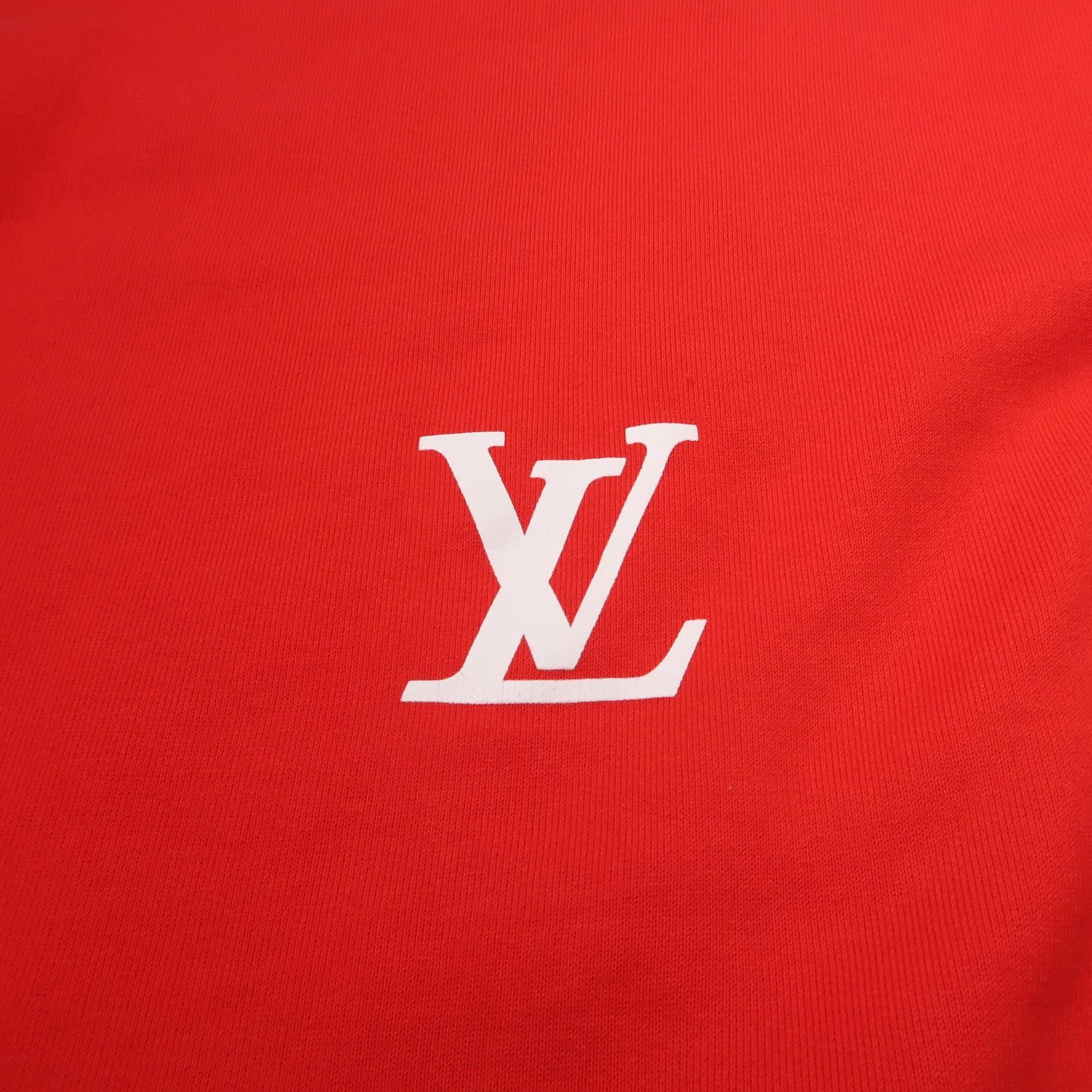 Louis Vuitton Louis Vuitton XS Red Logo Crewneck Cotton Sweatshirt Size US XS / EU 42 / 0 - 6 Thumbnail