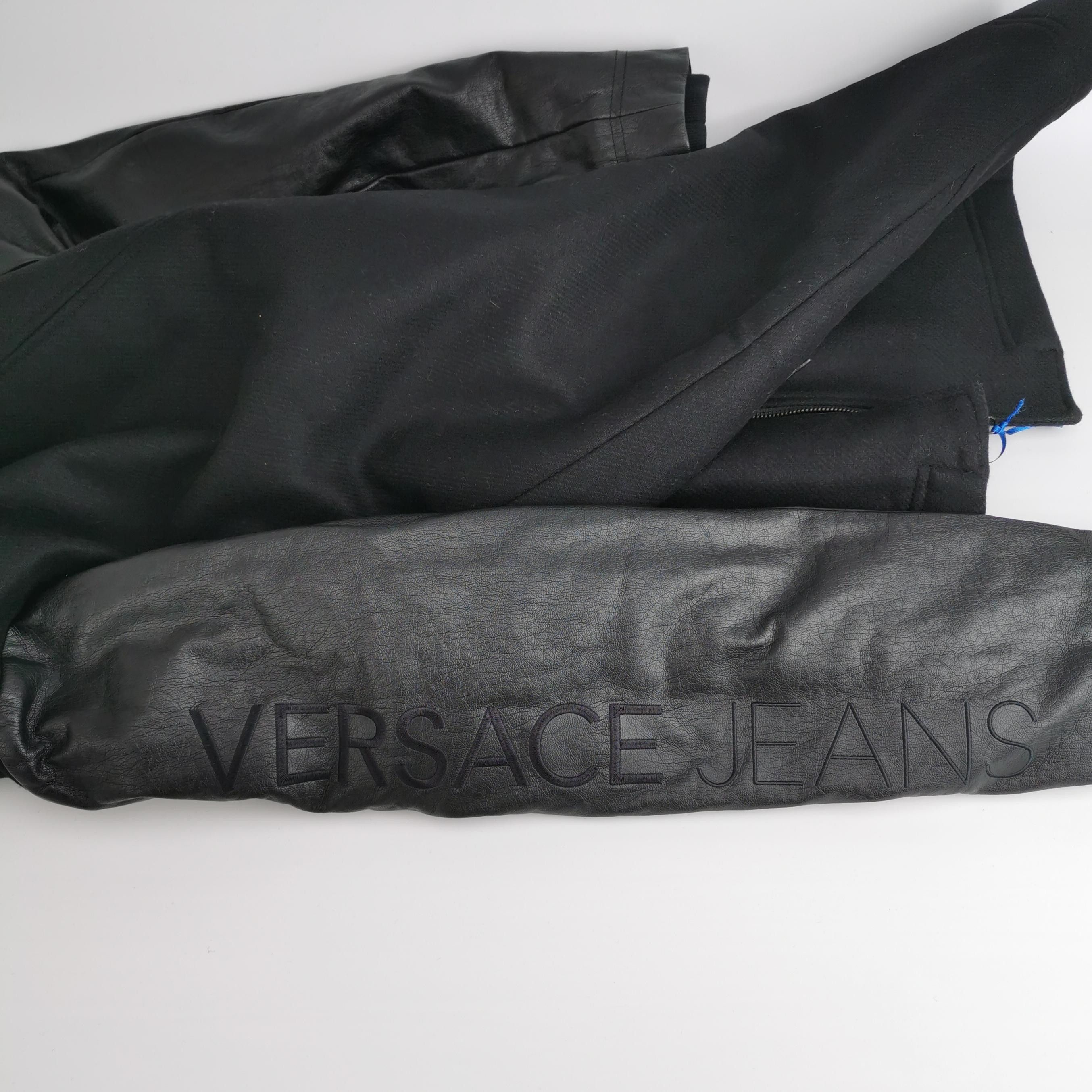 Louis Vuitton Versace Quilted Logo Leather-Sleeve Jacket M Size US M / EU 48-50 / 2 - 5 Thumbnail