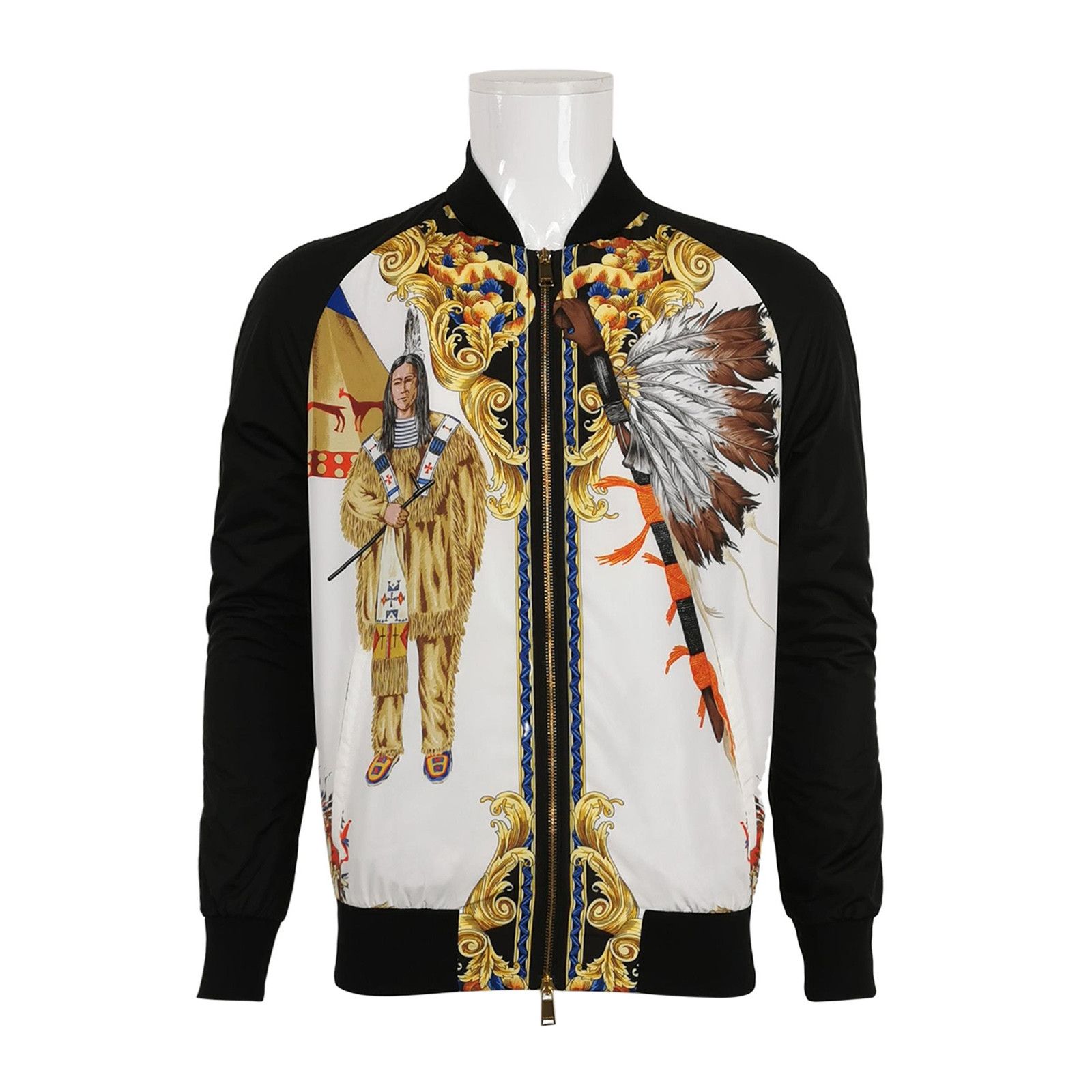 Louis Vuitton Versace Printed Zip Jacket (M/48) Size US M / EU 48-50 / 2 - 2 Thumbnail
