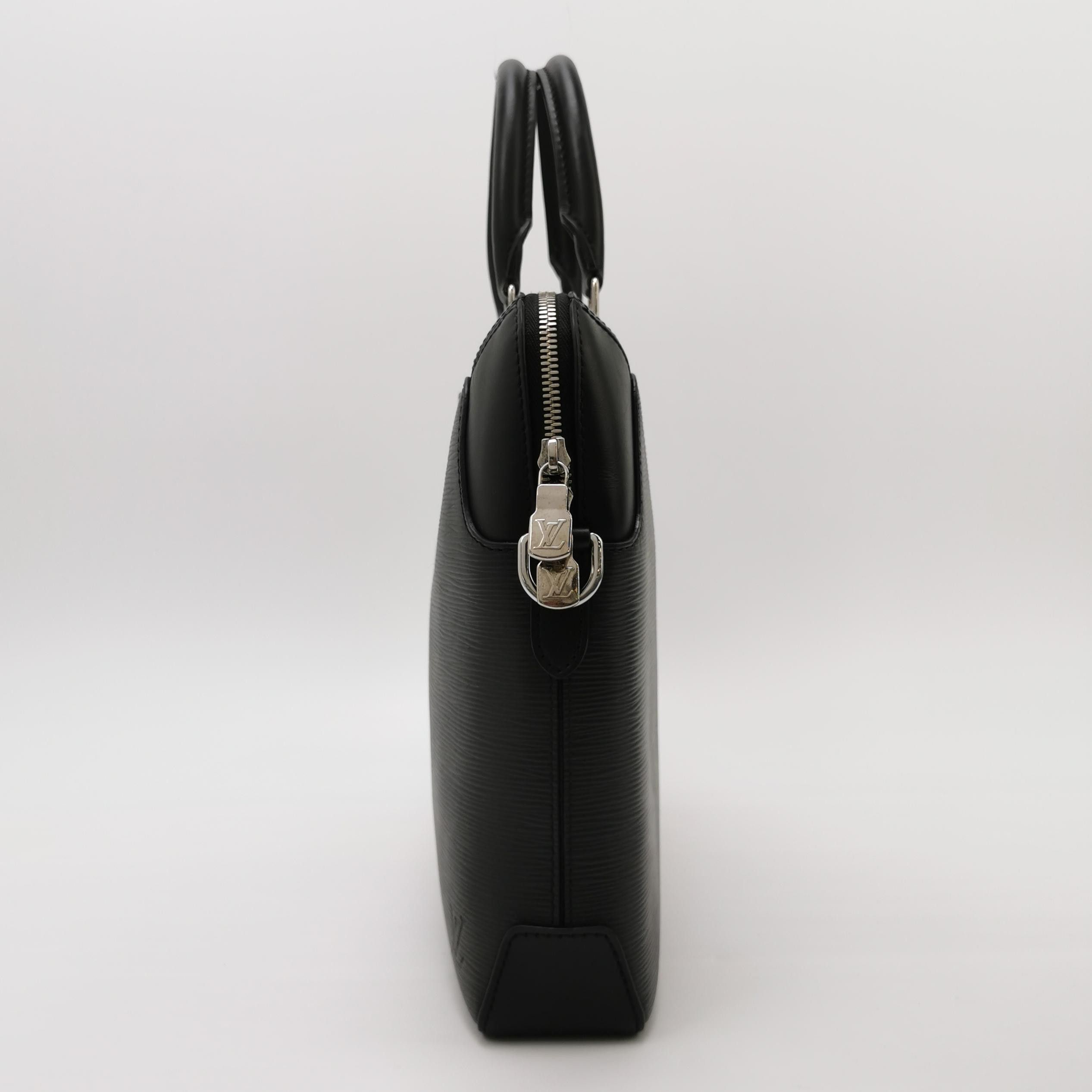 Louis Vuitton Louis Vuitton Large Black Leather Structured Handbag Size ONE SIZE - 5 Thumbnail