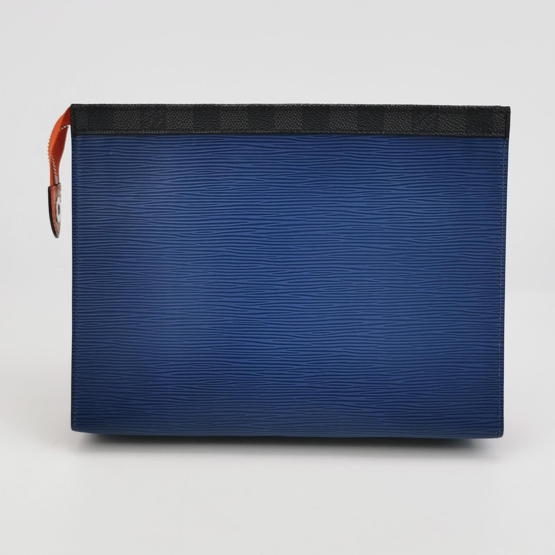 Louis Vuitton Louis Vuitton Pochette Voyage Medium Blue Epi Clutch Size ONE SIZE - 7 Thumbnail
