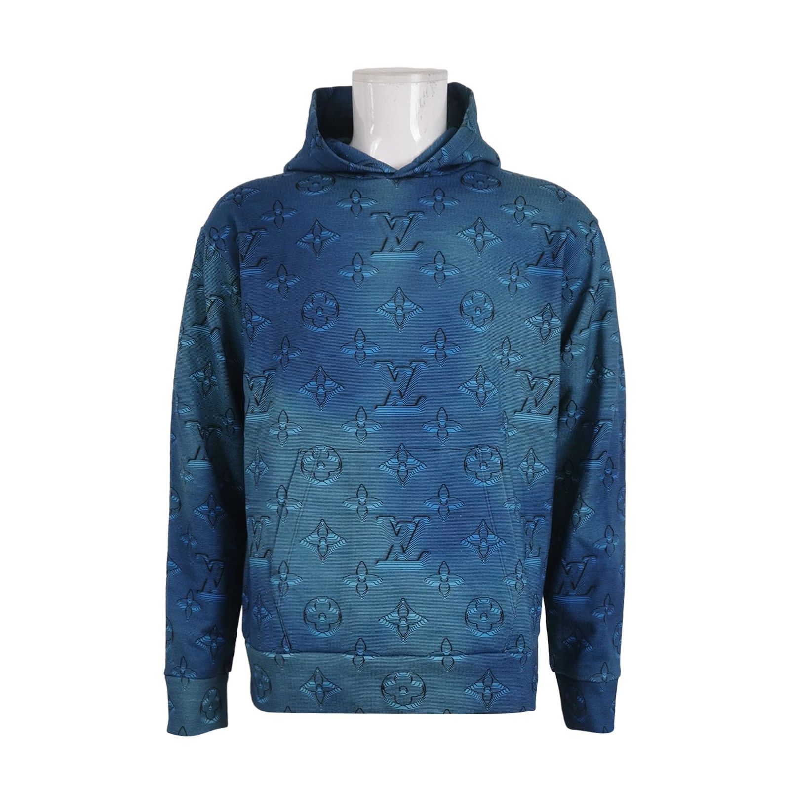 Louis Vuitton Louis Vuitton Blue Monogram Hoodie L Size US L / EU 52-54 / 3 - 2 Thumbnail