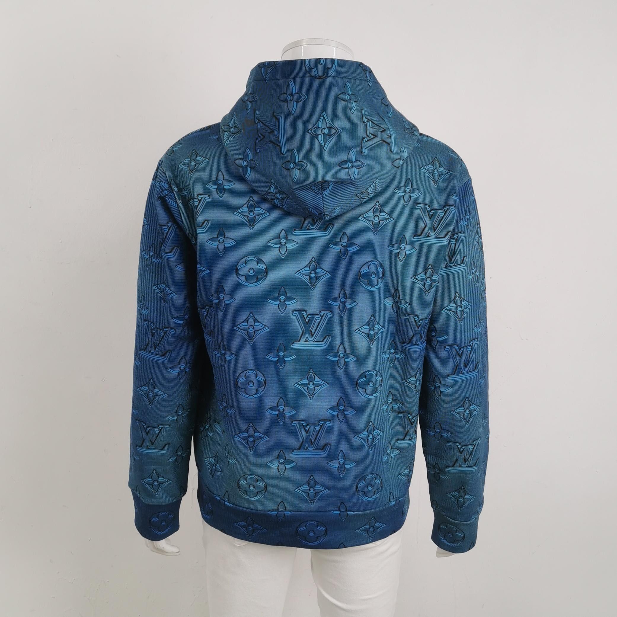 Louis Vuitton Louis Vuitton Blue Monogram Hoodie L Size US L / EU 52-54 / 3 - 4 Thumbnail