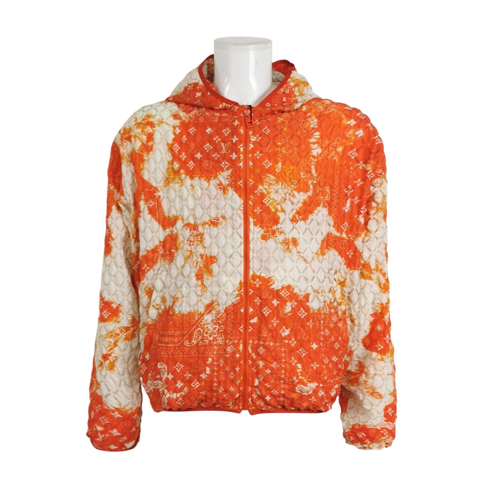 Louis Vuitton Louis Vuitton Orange Multi-Pattern Zip Hooded Jacket Size US S / EU 44-46 / 1 - 2 Thumbnail
