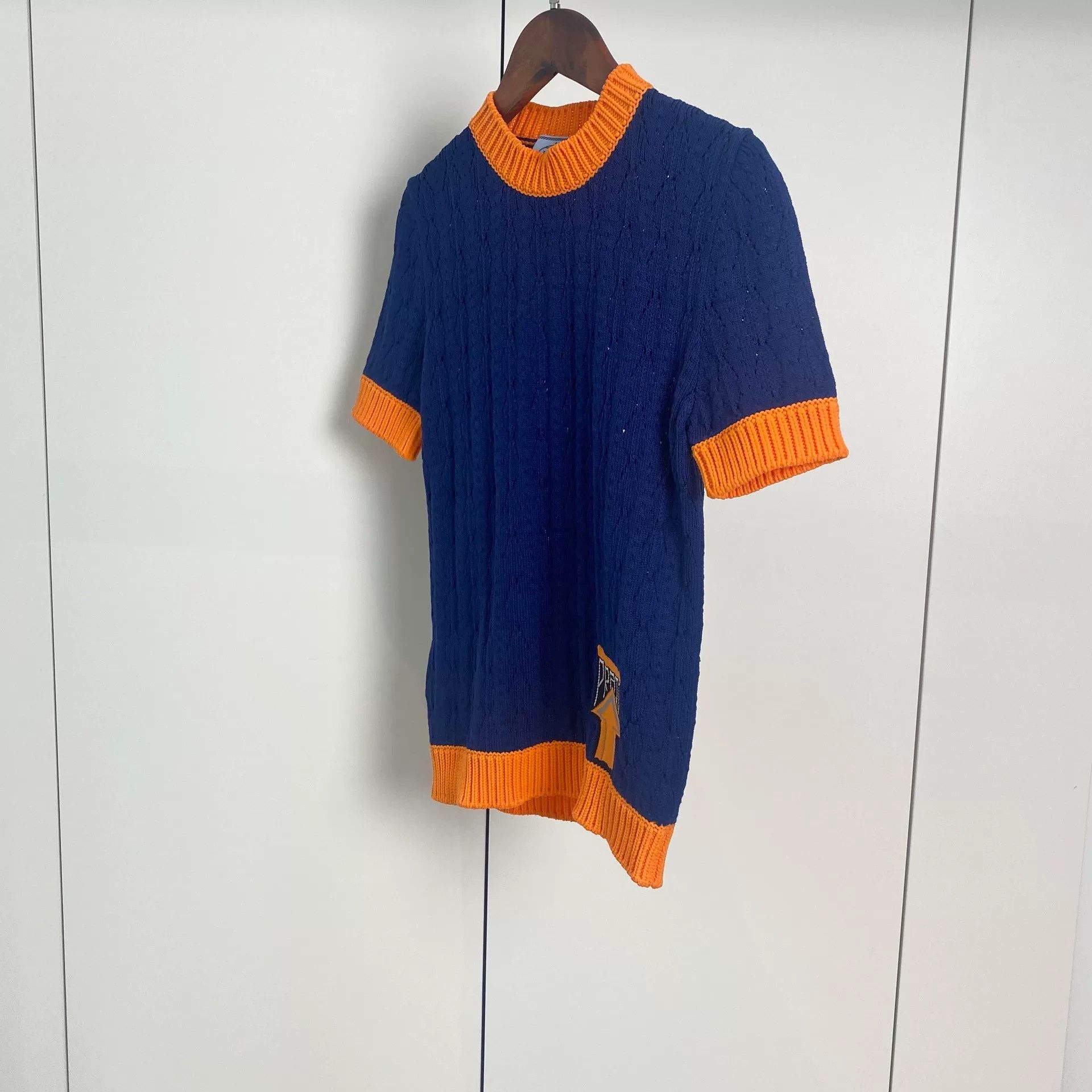 Prada Prada Blue Yellow Logo Knit Top Size US S / EU 44-46 / 1 - 3 Thumbnail