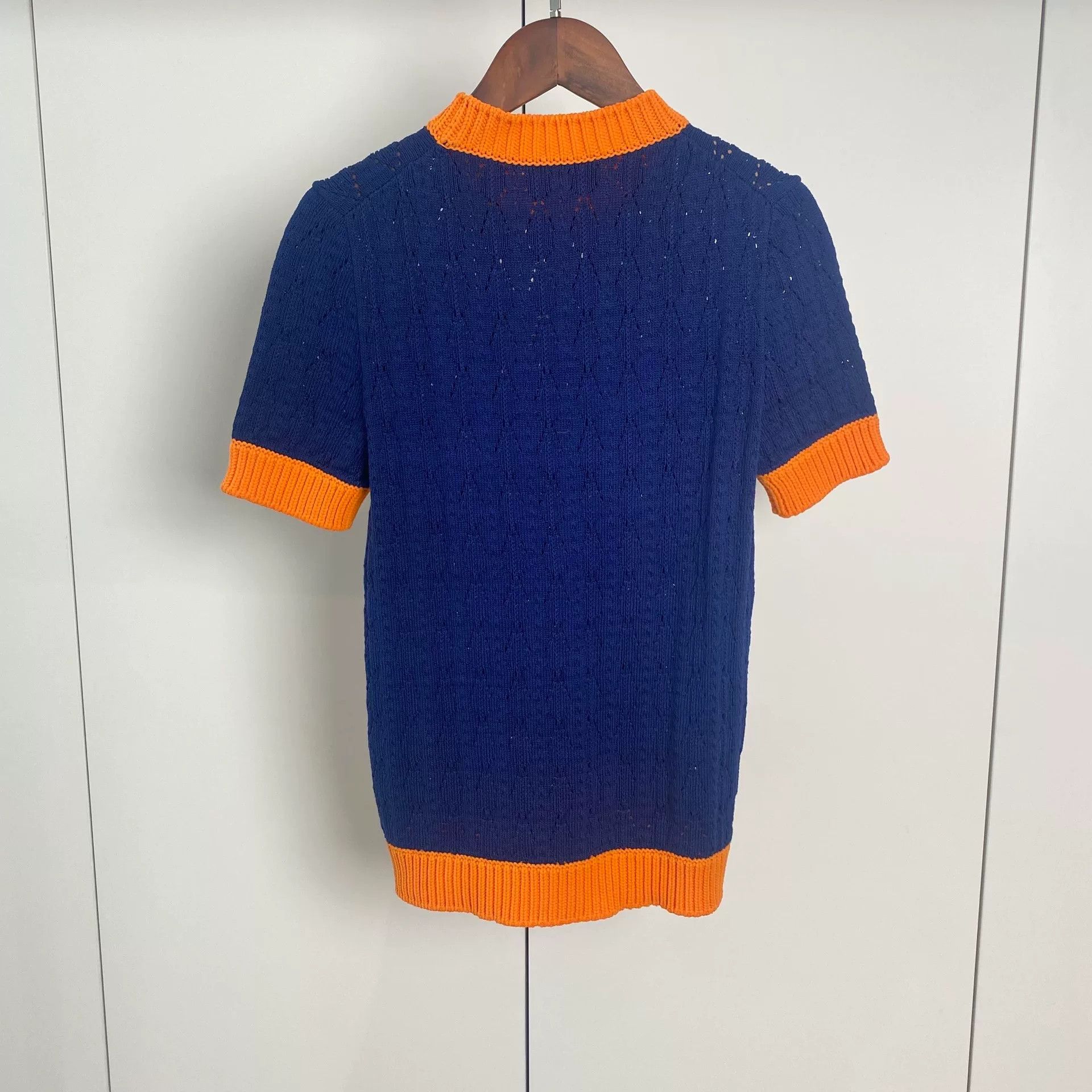 Prada Prada Blue Yellow Logo Knit Top Size US S / EU 44-46 / 1 - 2 Thumbnail